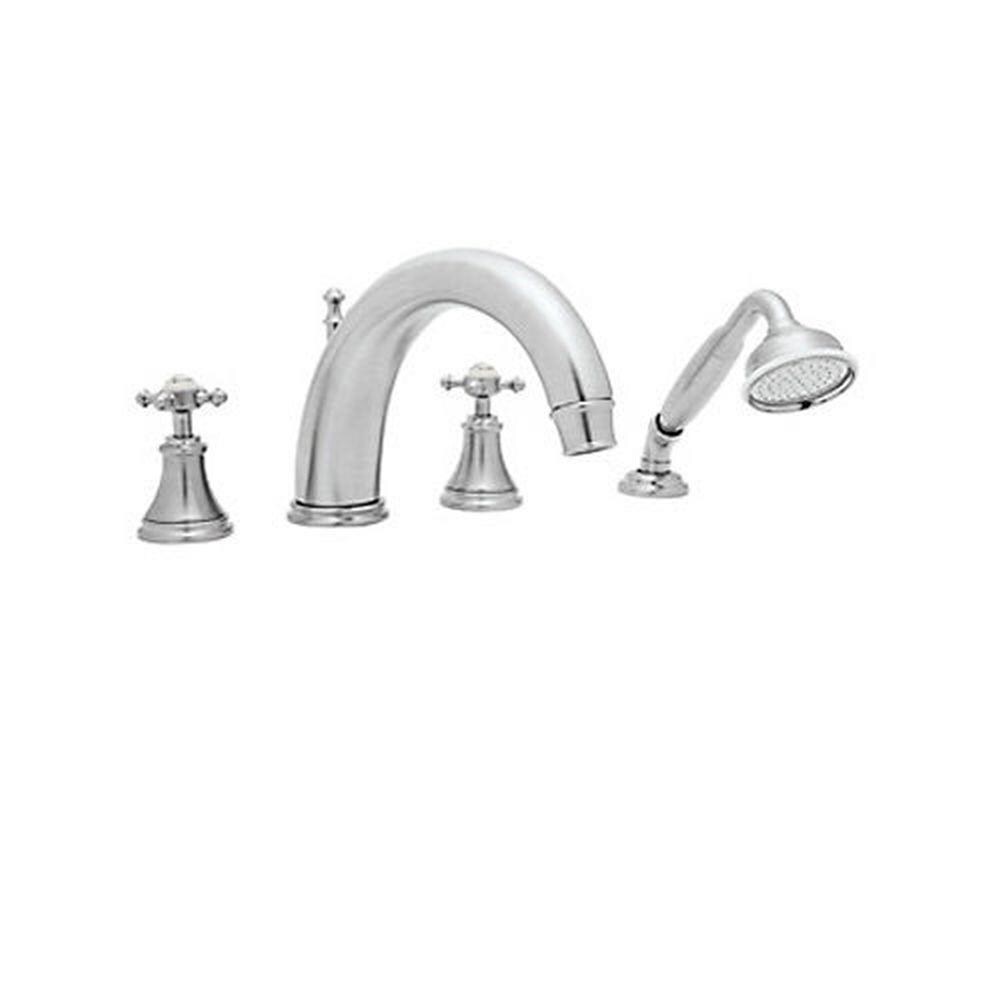 Rohl Perrin and Rowe Polished Chrome 2handle Deckmount Roman Higharc