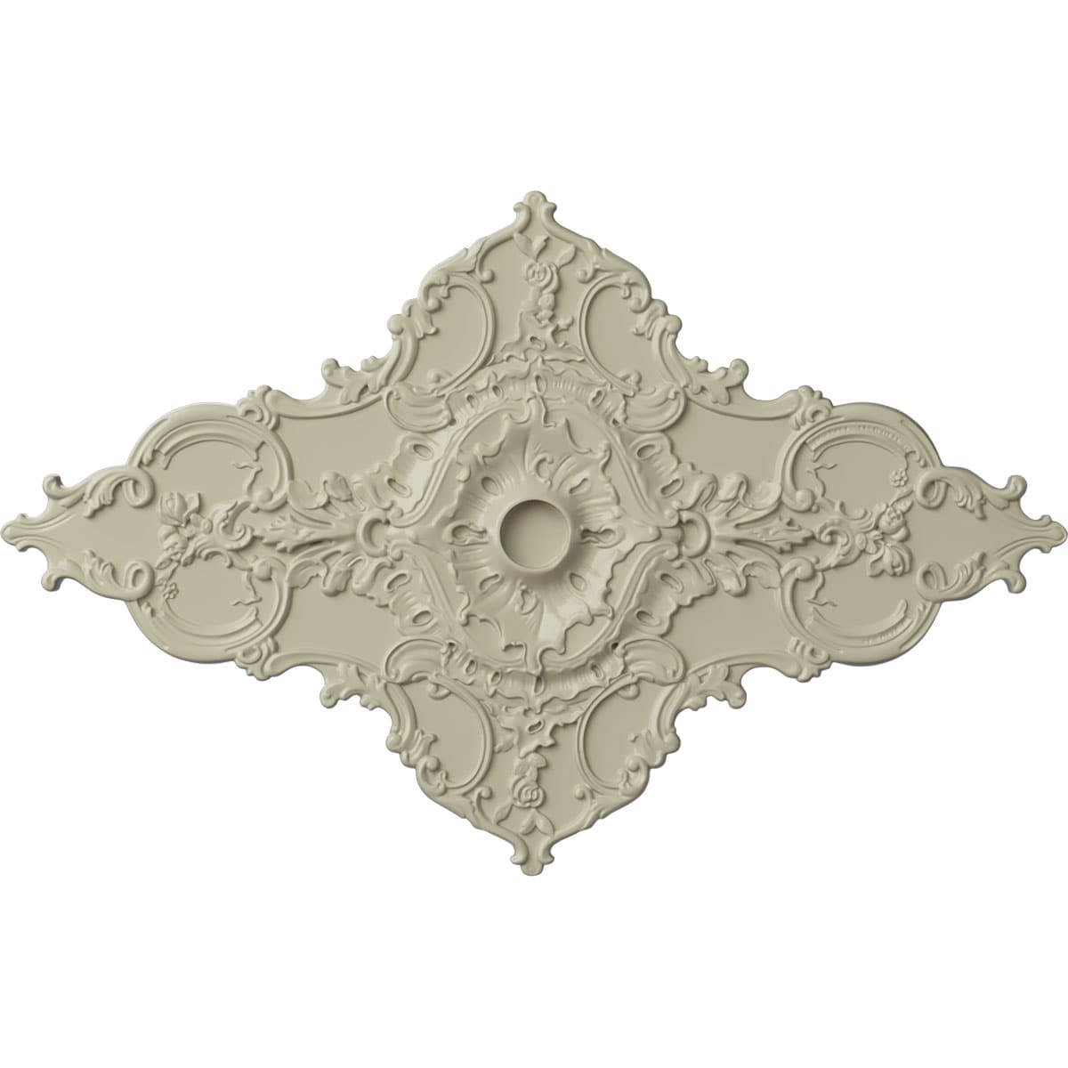Ekena Millwork CM70X43MLCYF Melchor Diamond 67.25-in W x 43.325-in L Painted Clear Yellow Polyurethane Whole Ceiling Medallion