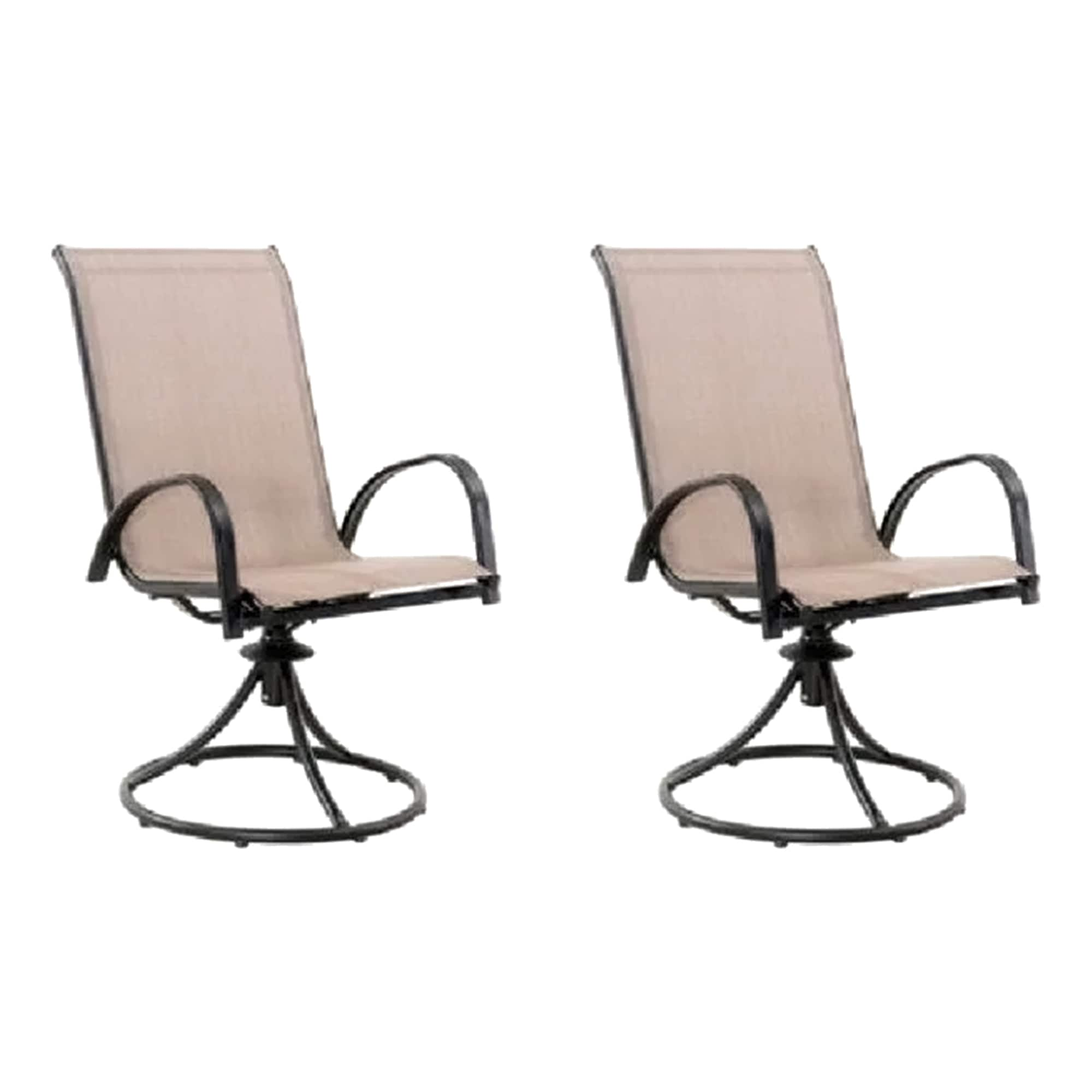 Four Seasons Outdoor Product 2 Brown Steel Frame Swivel Rocking Chair ...