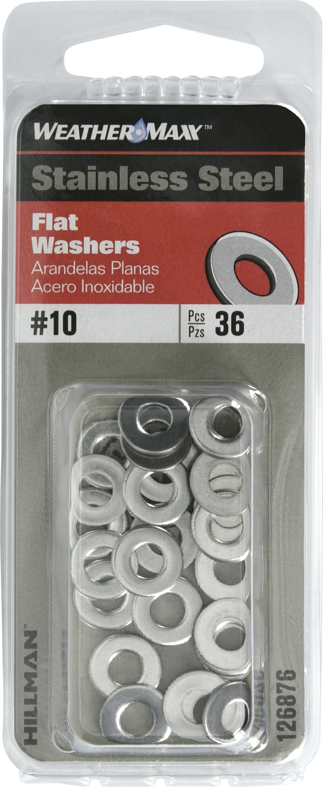 1/4 inch stainless steel flat washers packet of 10 
