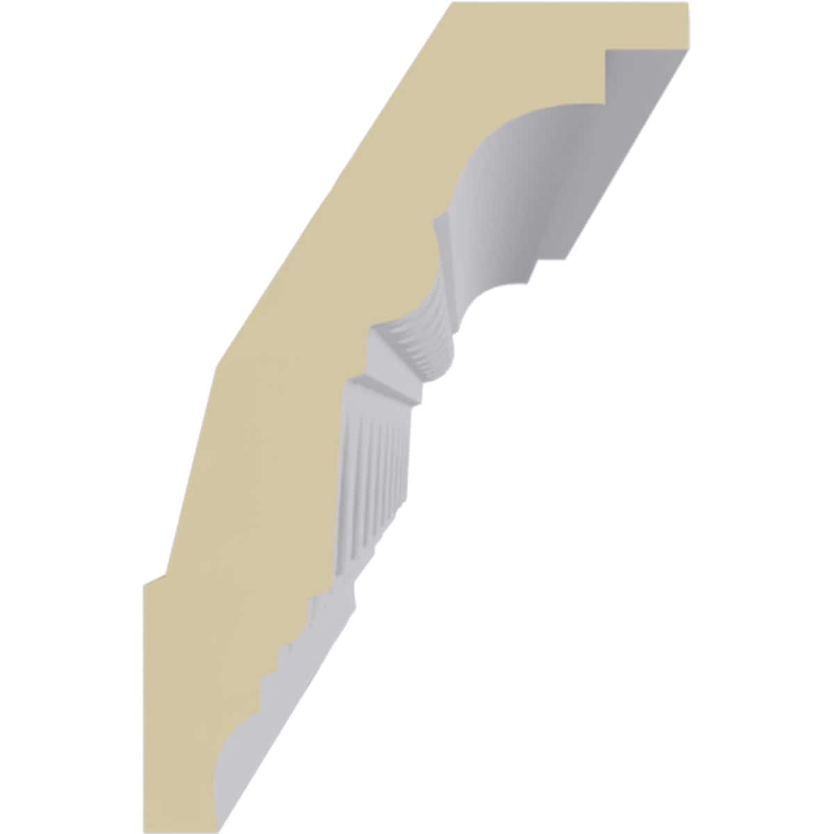 4 3/8"H x 2 7/8"P x 5 1/4"F x 94 1/2"L, (2" Repeat) Heaton Crown Moulding