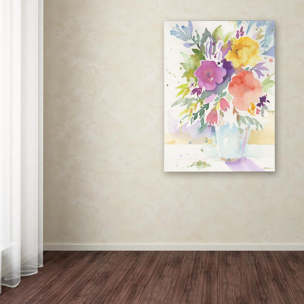 Trademark Fine Art Framed 19-in H x 14-in W Floral Print on Canvas at ...