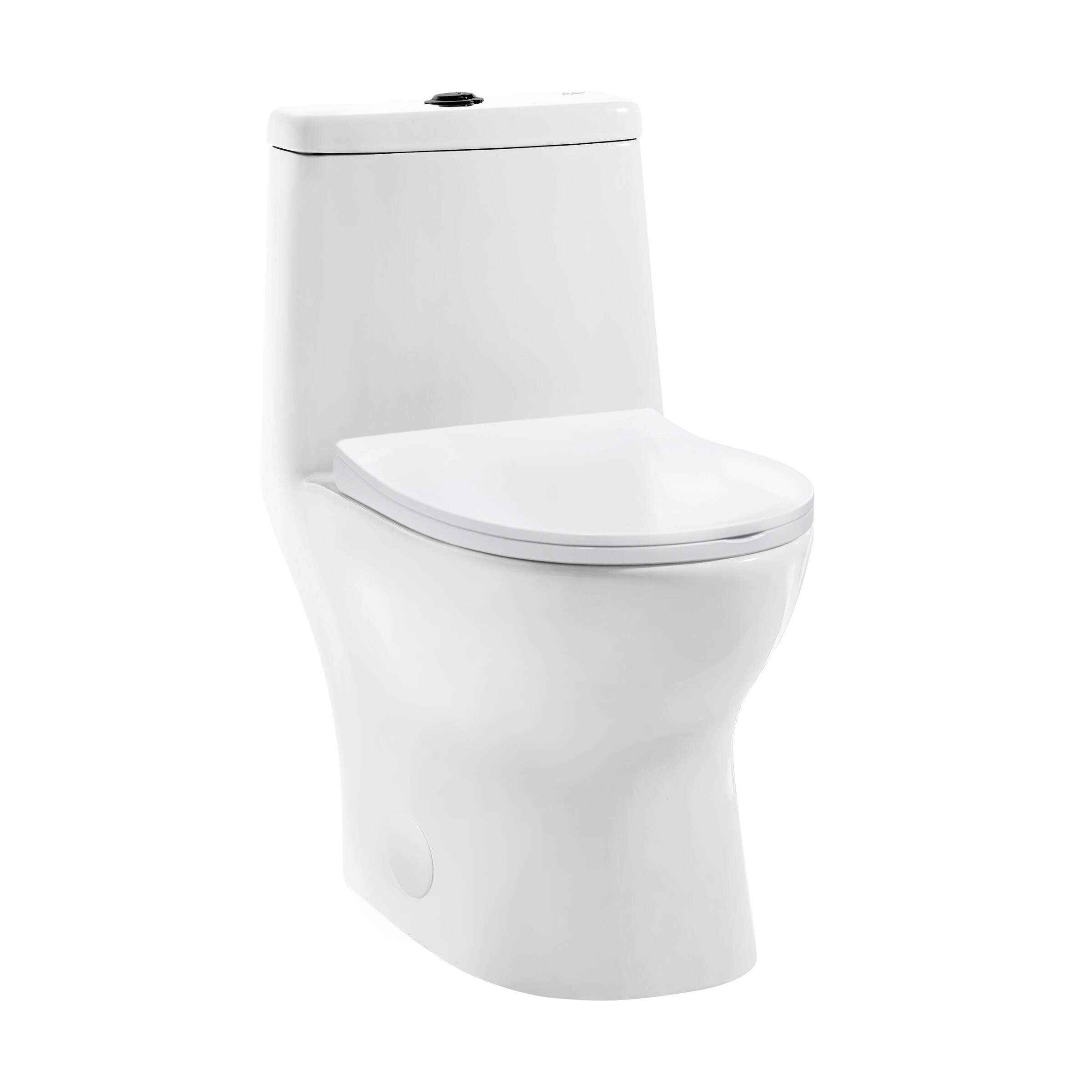 Swiss Madison SM-25-1TDIE05WH Dieppe Glossy White Dual Flush Elongated Standard height Smart Soft Close 1-piece Toilet 12-in Rough-In 1.6 GPF