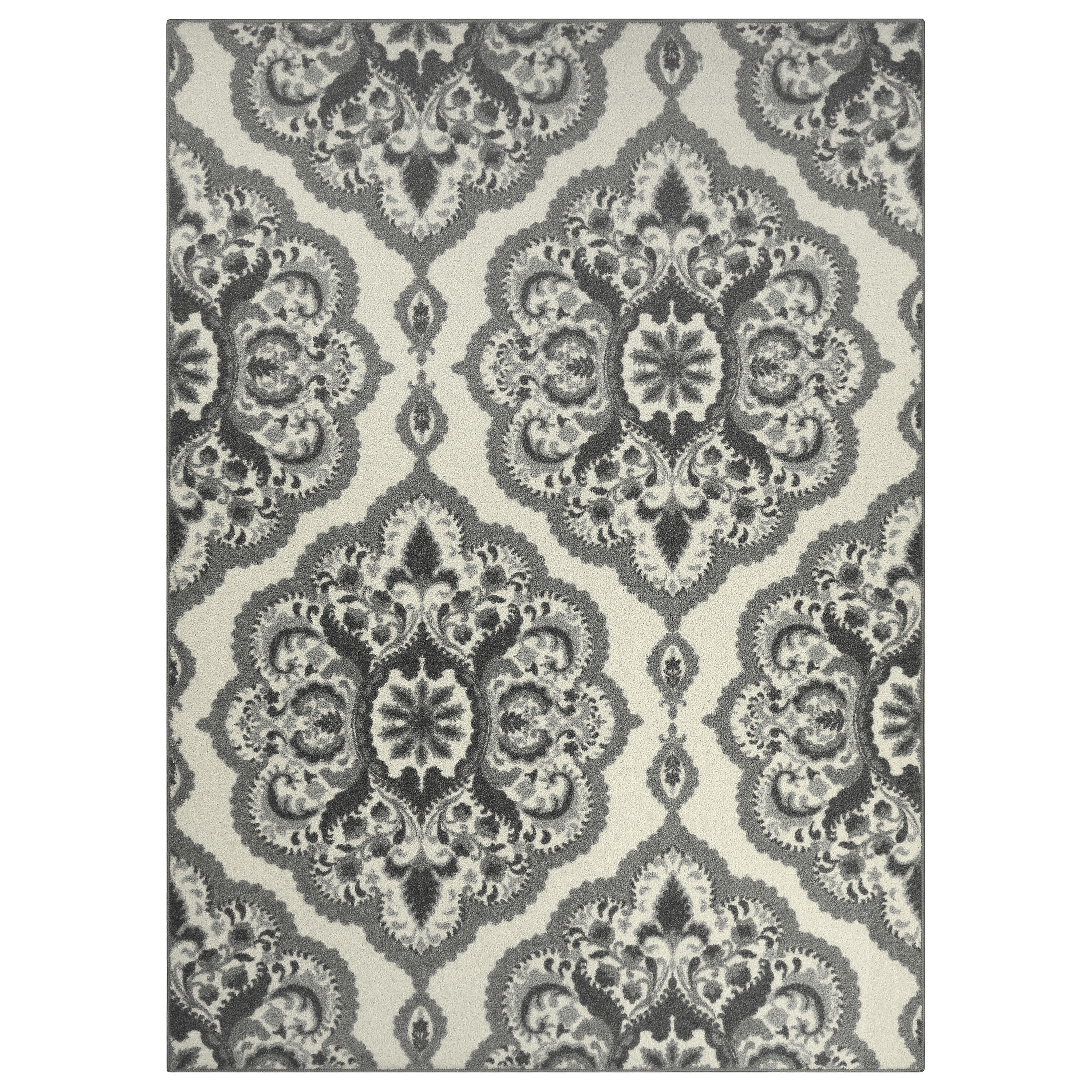 Maples Rugs 5 X 7 (ft) Gray Indoor Medallion Persian Area Rug In The ...