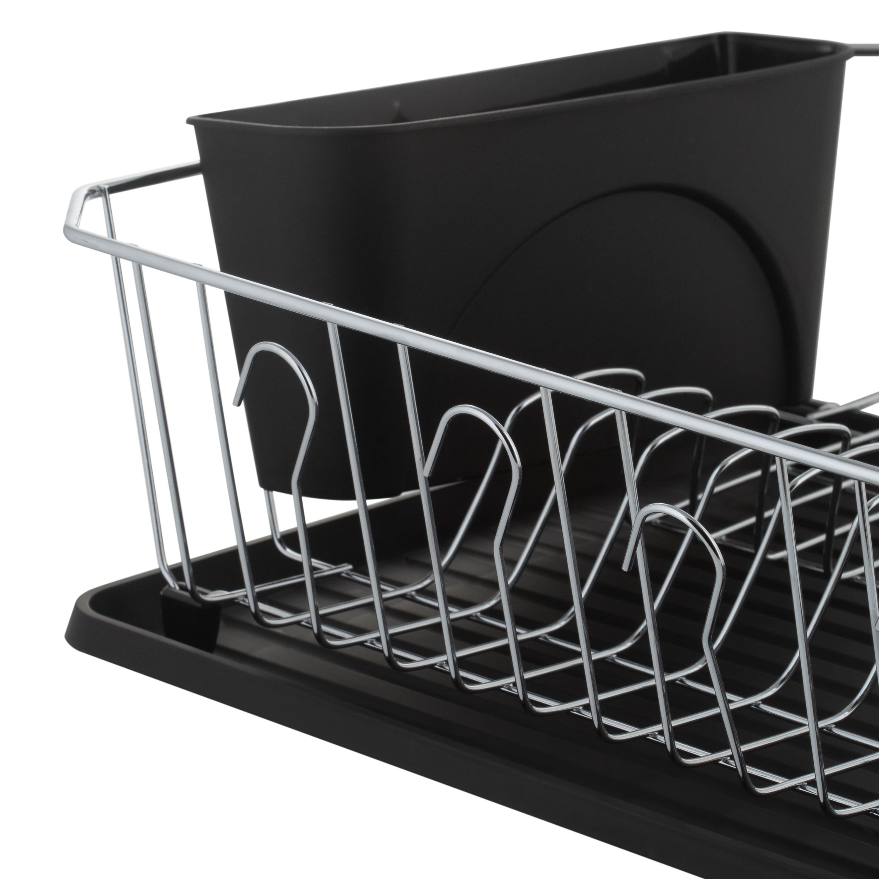 Kitchen Details 11.02-in W x 18.11-in L x 3.54-in H Polypropylene Dish Rack  and Drip Tray in the Dish Racks & Trays department at