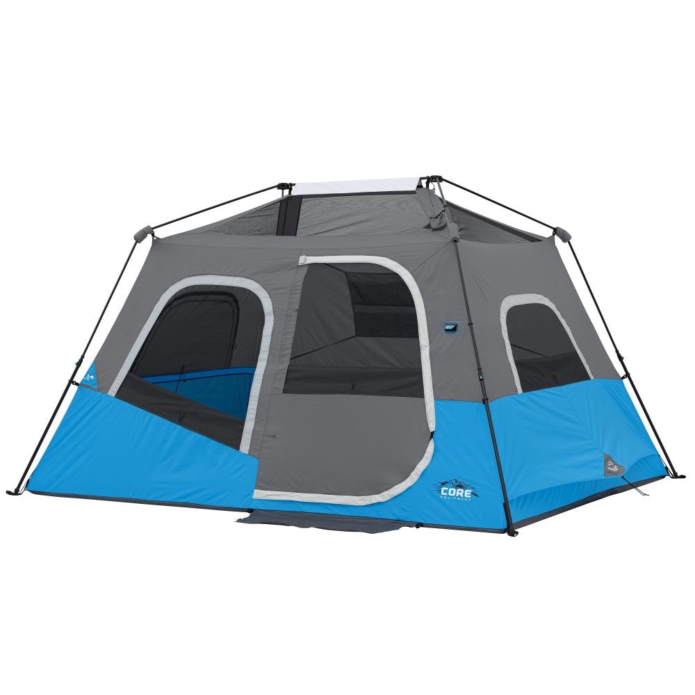 CORE Instant Cabin Tent | Multi Room Tent for Family | Large Pop Up Tent  with Organization for Outdoor Camping Accessories | 4 Person / 6 Person / 8
