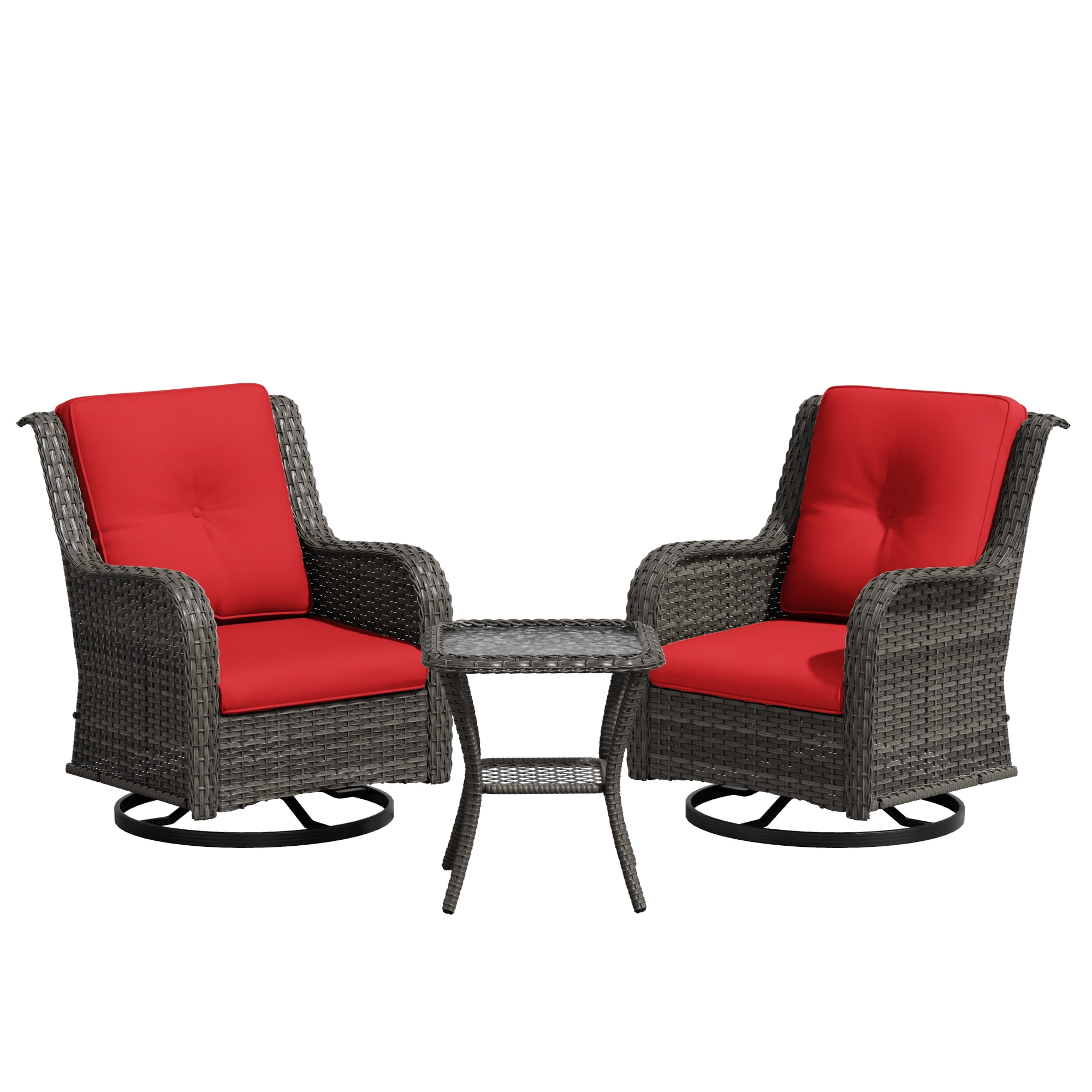 Gardenbee HGL-M01-RED Patio-Conversation-Sets - View #2