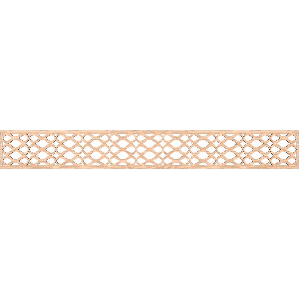 Ekena Millwork MLDA06X46SMRRO Somerset Fretwork Flat Trim 6-in x 3.86-ft Red Oak Brown Unfinished 2157066 Pierced Wall Panel Moulding