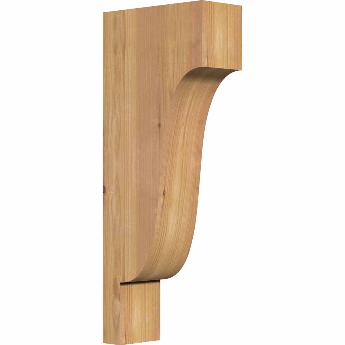 Ekena Millwork COR04X08X20NEW00SWR 3.5-in x 8-in x 20-in Newport Unfinished Western red cedar Wood Paintable/Stainable Corbel