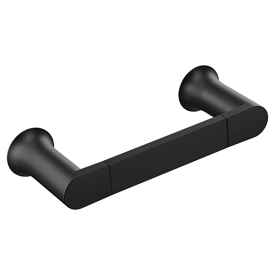 Moen The Genta Collection 7-in Matte Black Wall Mount Single Towel Bar Moen The Genta Collection 7-in Matte Black Wall Mount Single Towel Bar