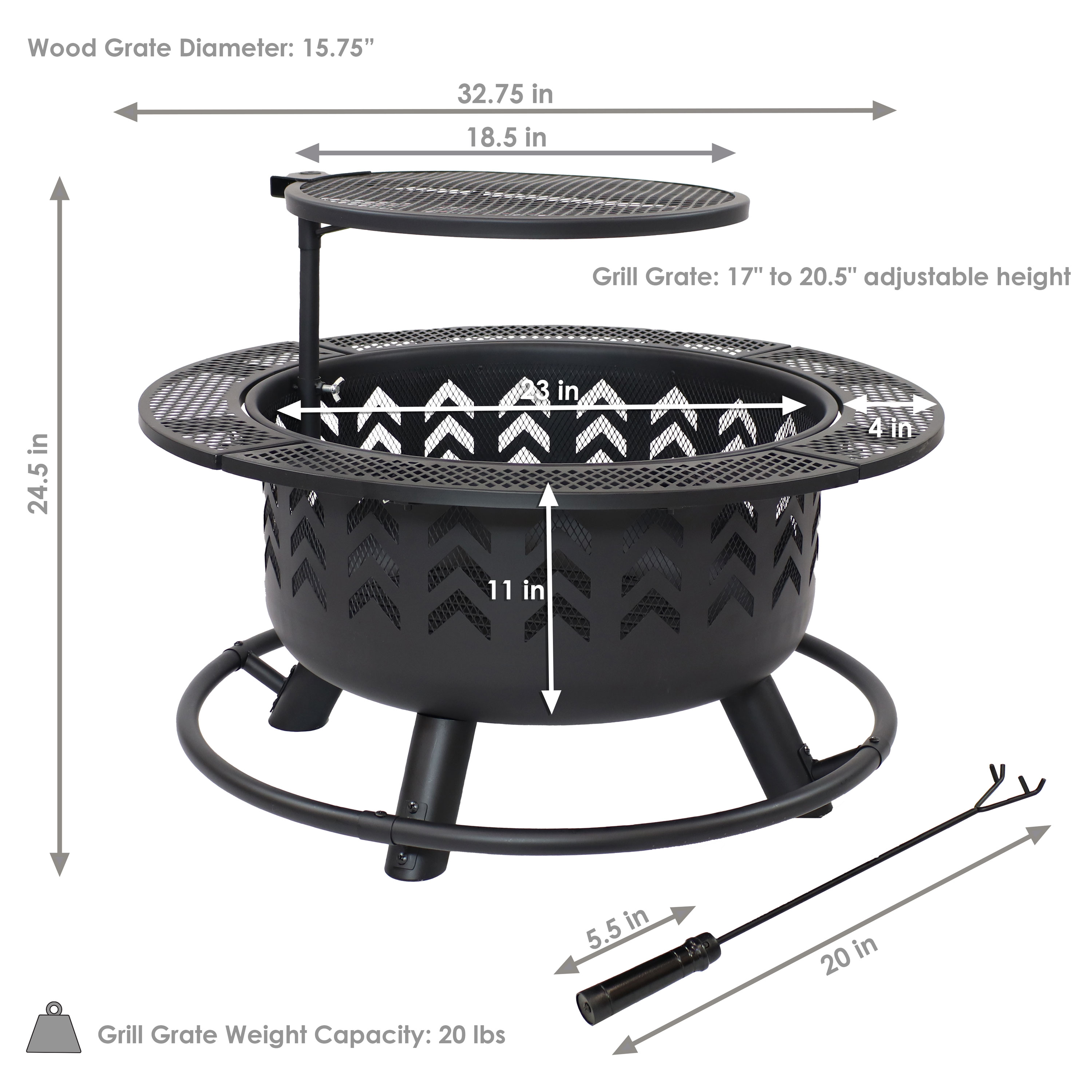 Sunnydaze Decor FSN-724 Outdoor-Woodburning-Firepits - View #4