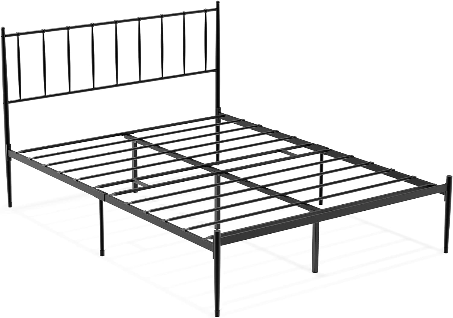 WhizMax Black Queen Metal Platform Bed with Storage in the Beds ...