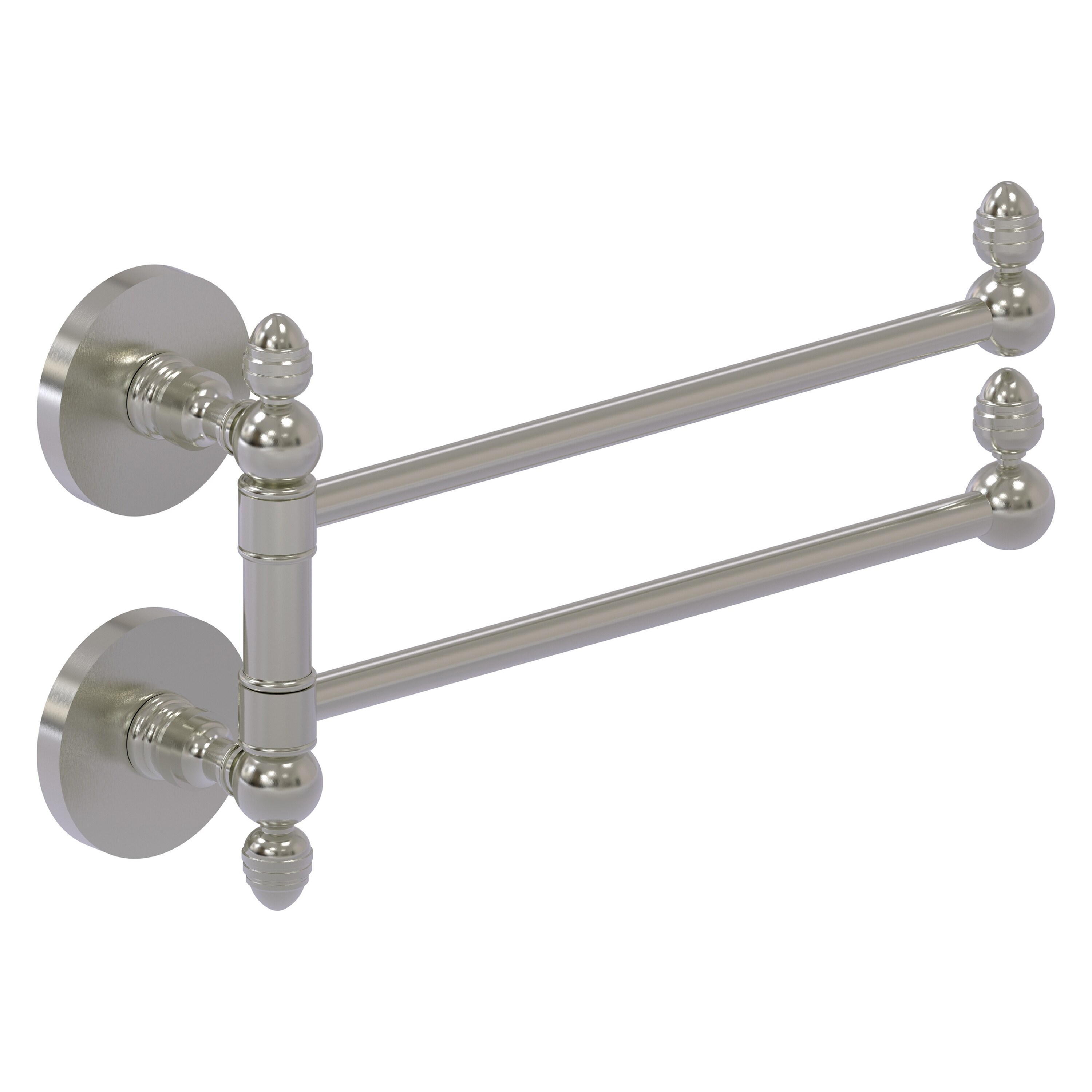 Allied Brass P1000-GTB-2-SN Prestige Skyline 12-in double Satin Nickel Wall mount Double Towel Bar