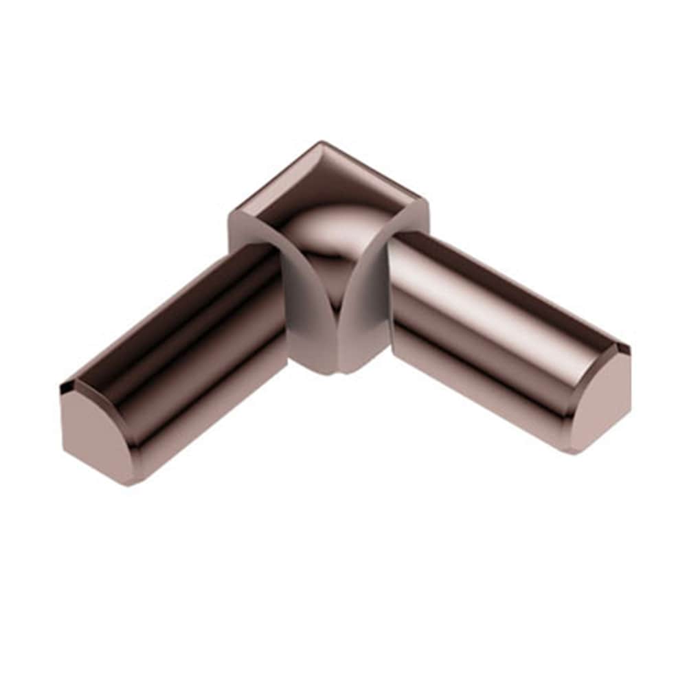 Schluter Systems I2L/RO100AKG Rondec 0.375-in W x 1-in L Polished copper anodized aluminum Aluminum Inside corner Tile Edge Trim