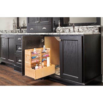 Rev-A-Shelf 8.75-in W x 18.87-in H 4-Tier Cabinet-mount Wood Soft Close ...
