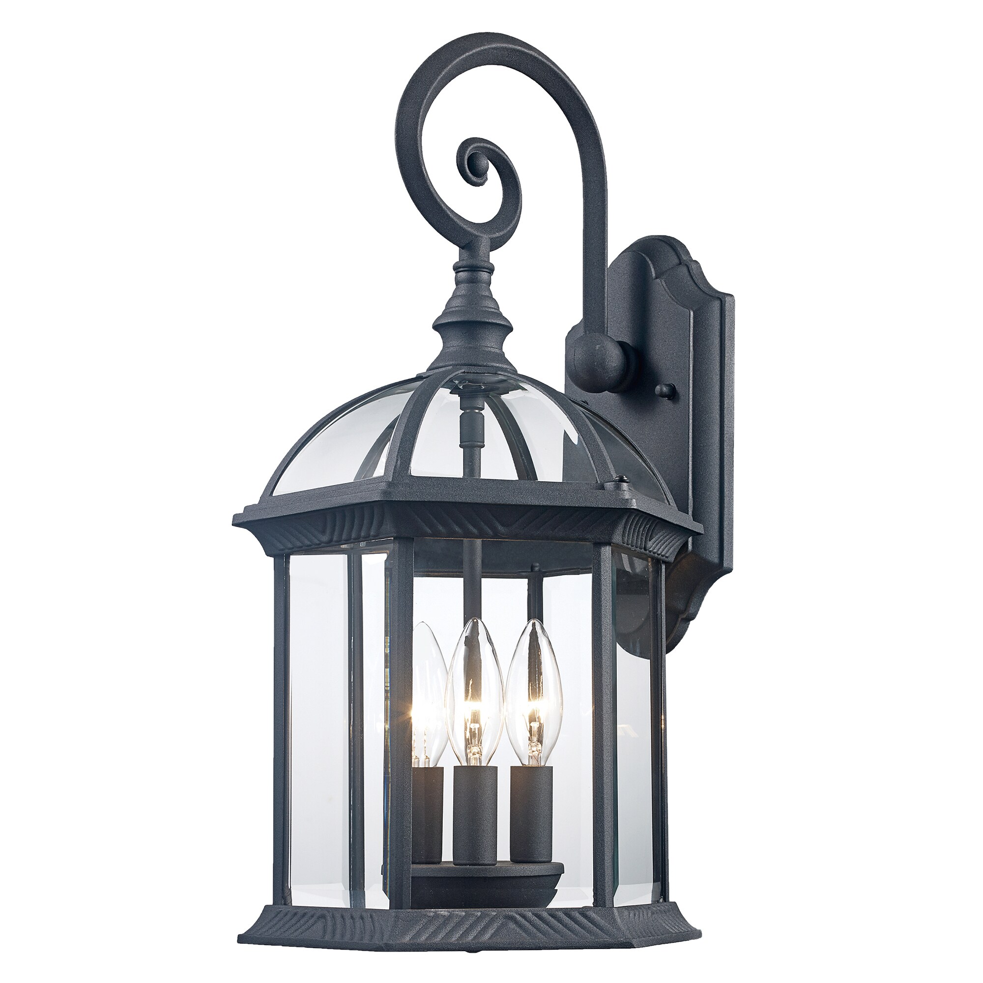 Rustic Craftsman 13 Wall Lantern 4636BK by TransGlobe