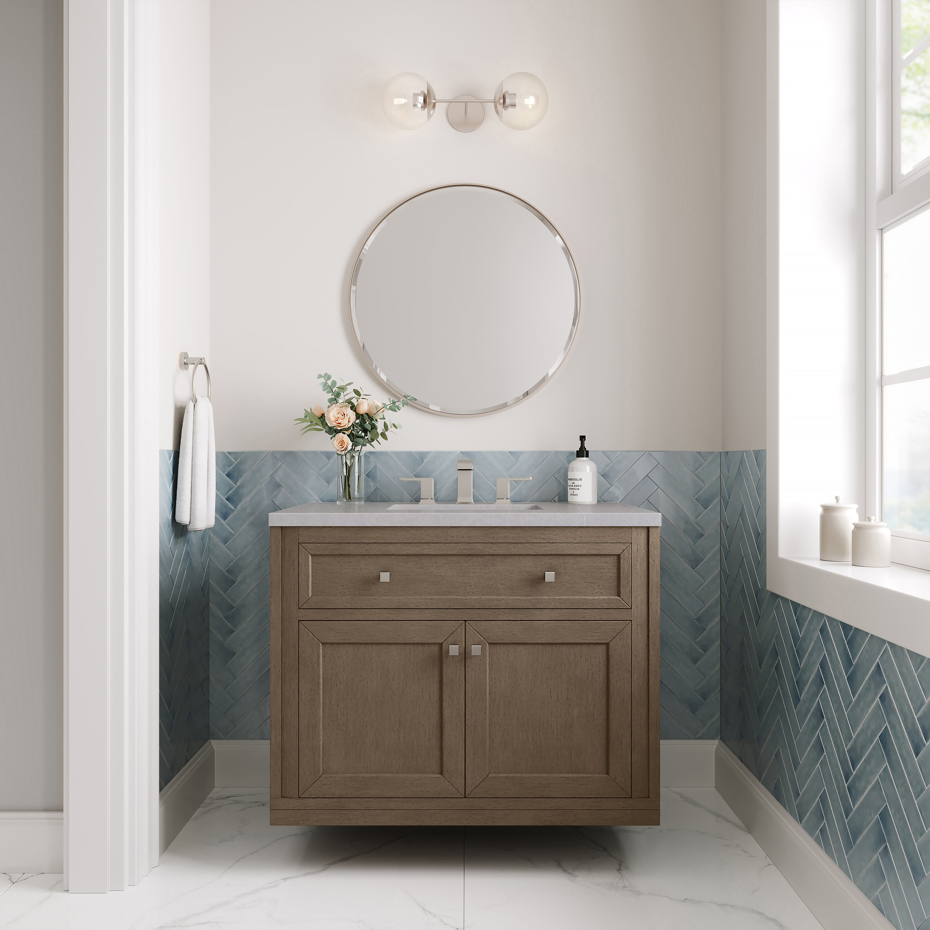 James Martin Vanities 305-V36-WWW-3ESR Bath-Vanity-Combo - View #6