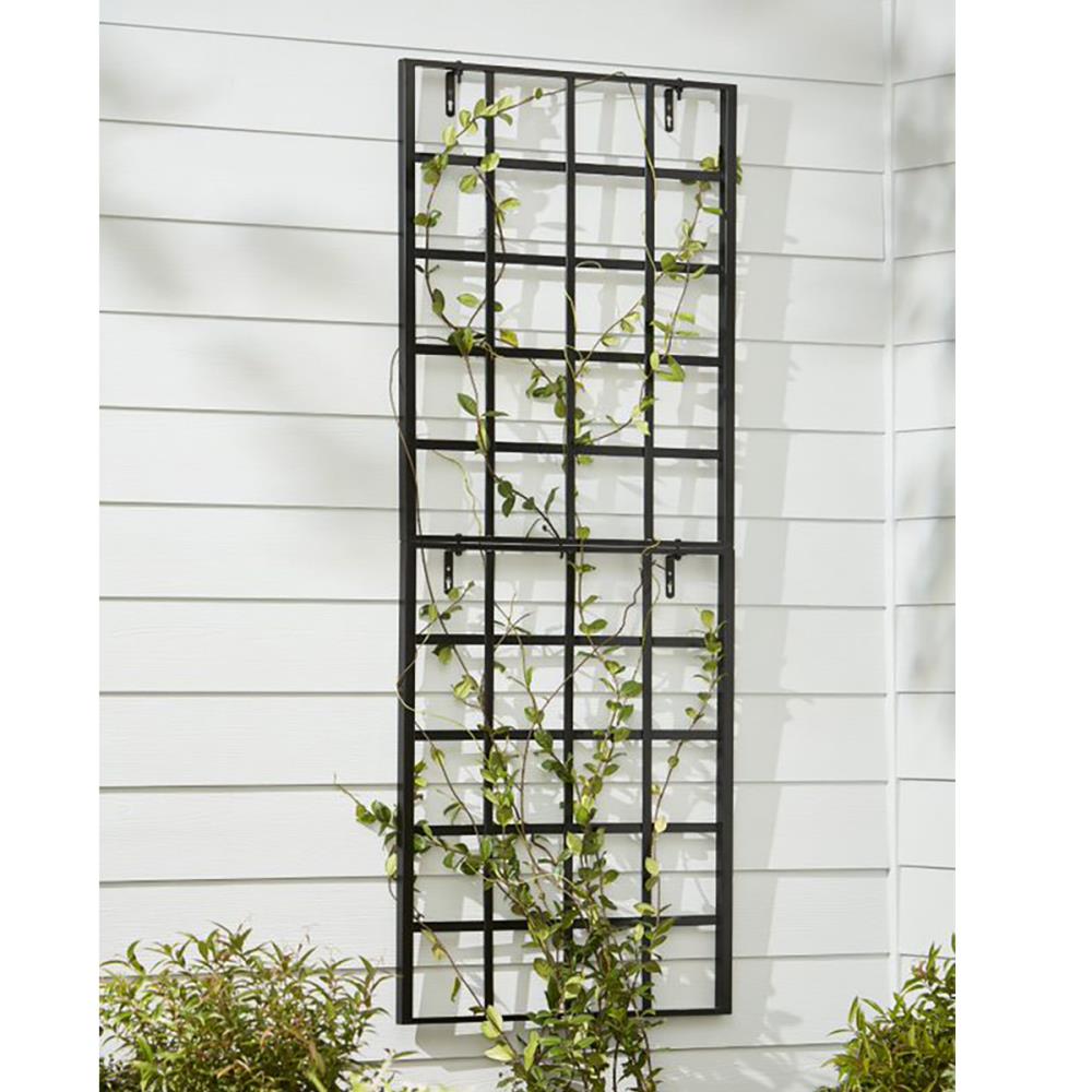 Style Selections 30-in W x 36.75-in H Black Traditional Garden Trellis ...