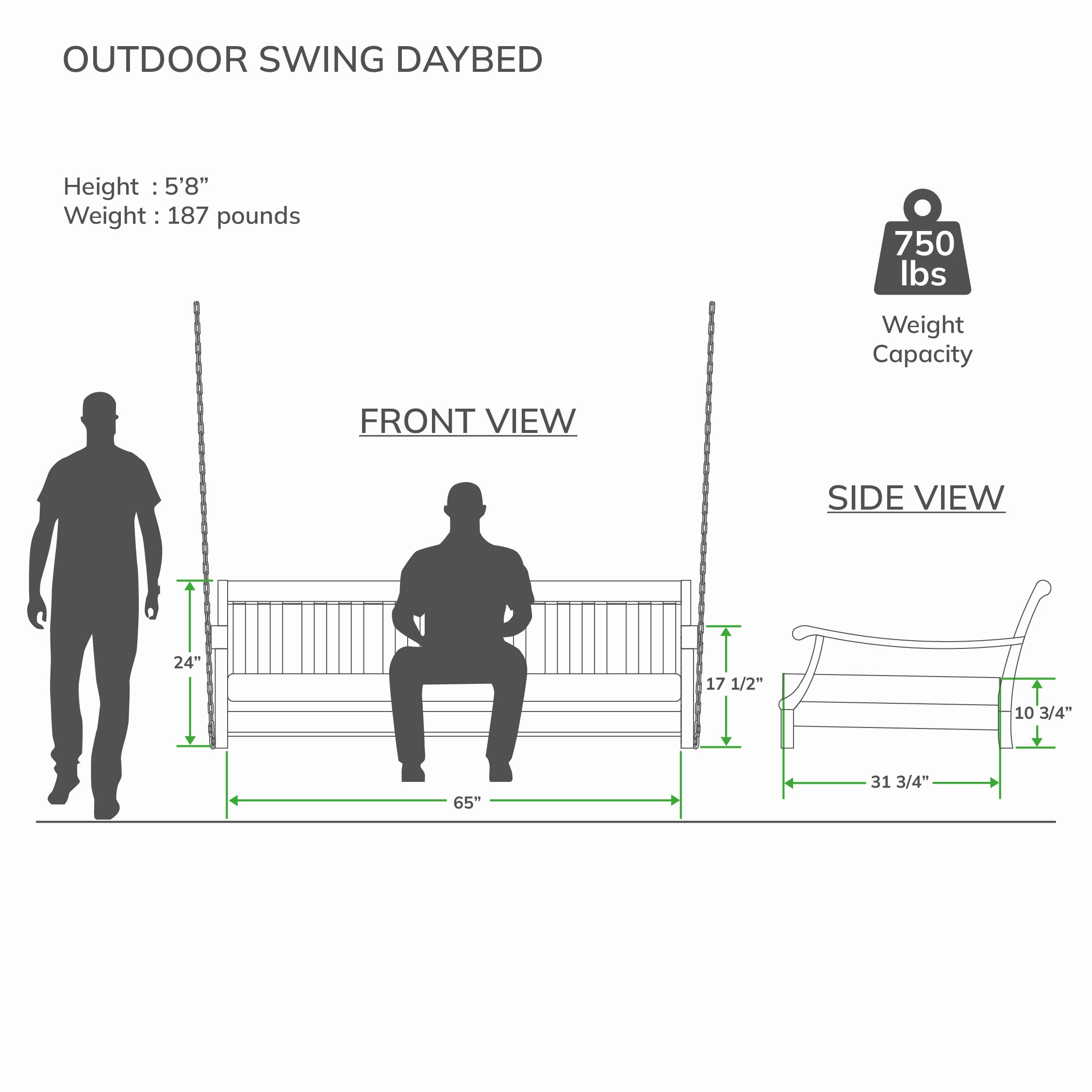 Cambridge Casual 130986-HW-NT-OY-XX Swing-Gliders - View #11
