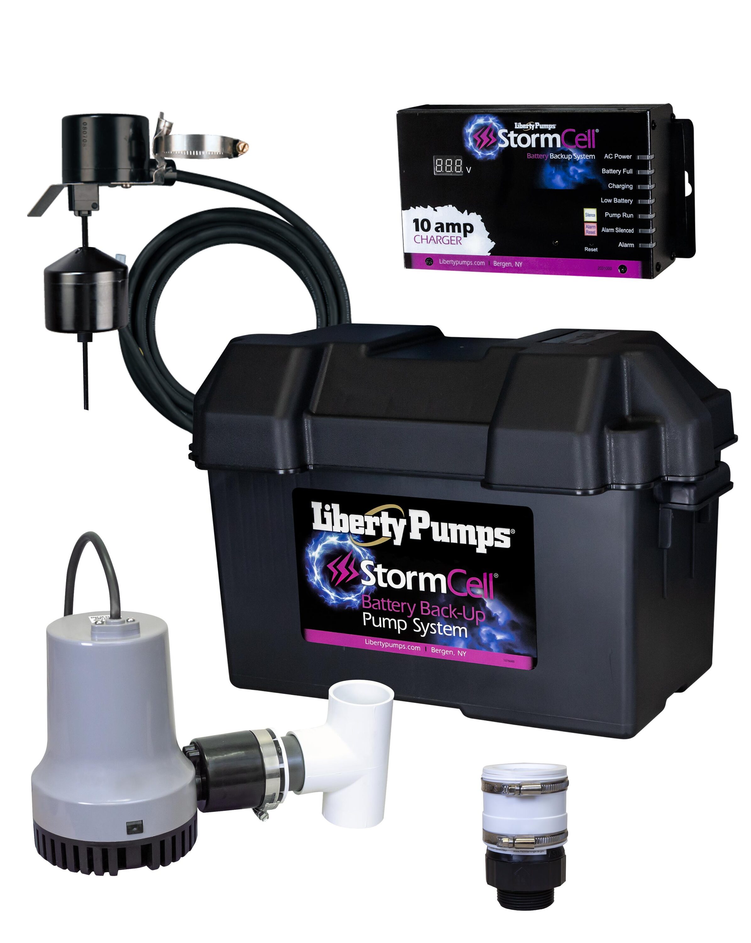 Liberty Pumps 441-10A 1/5-HP 120 -Volt 44-Gallon Thermoplastic Battery-powered sump pump