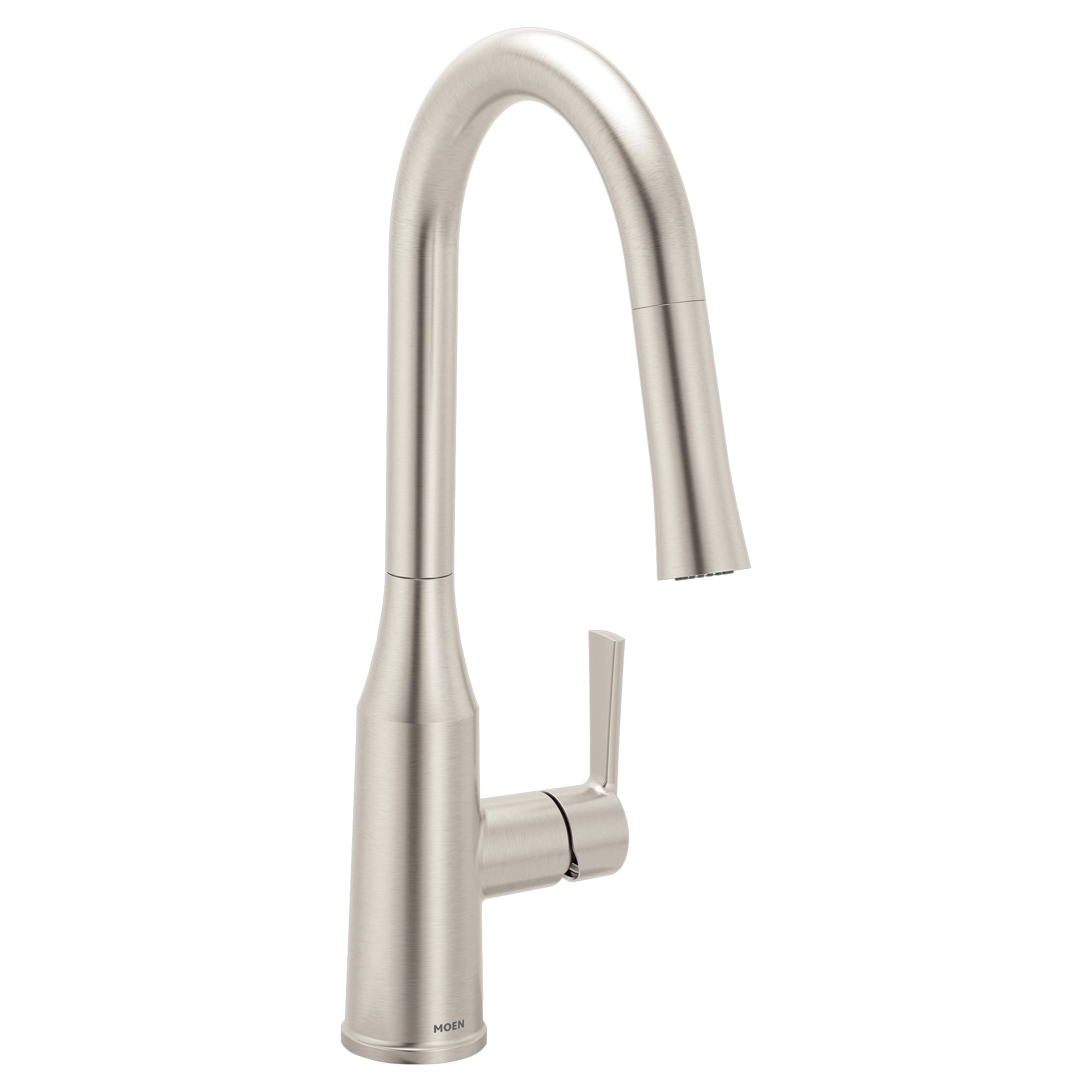 Moen 87899SRS Skiles Spot Resist Stainless Single Handle Deck-mount Pull-down Kitchen Faucet with Sprayer (Includes Deck Plate)