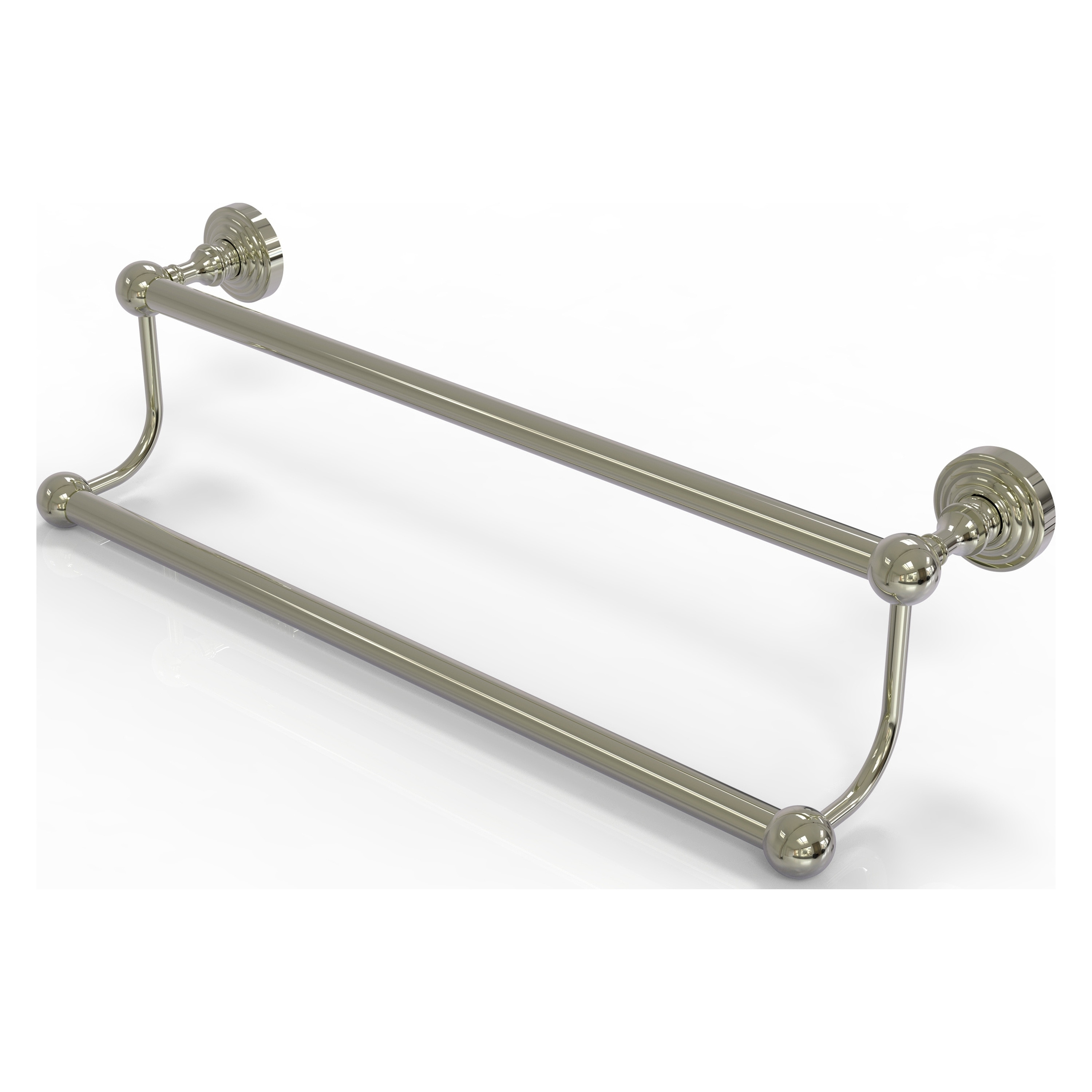 Allied Brass WP-72/18-PNI Waverly Place 18-in double Polished Nickel Wall mount Double Towel Bar