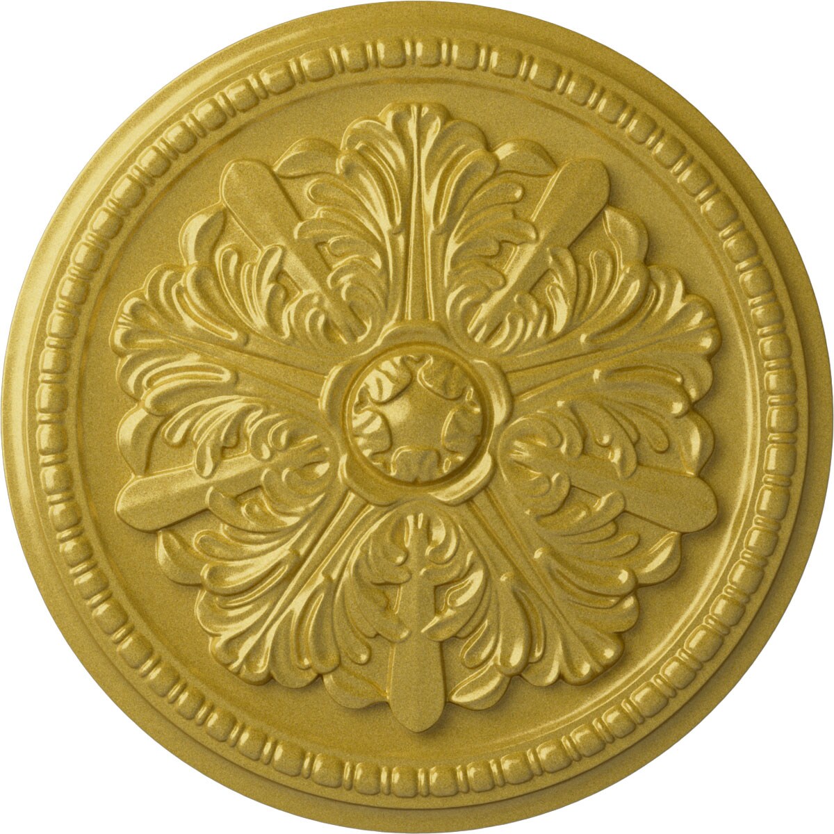 Ekena Millwork CM16SWRGS Swindon 16.875-in W x 16.875-in L Painted Rich Gold Polyurethane Whole Ceiling Medallion