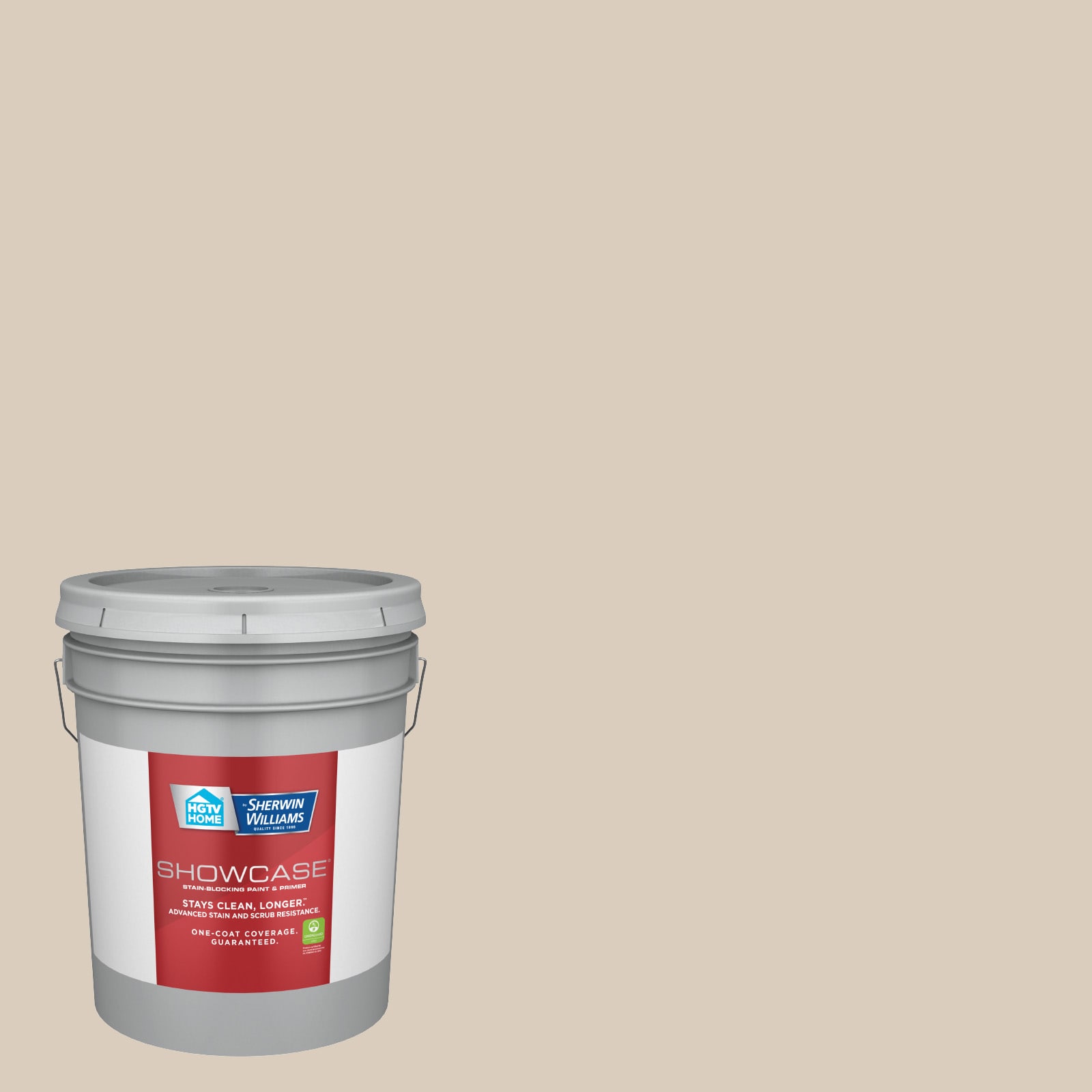 HGTV HOME by Sherwin-Williams 2008-10B-935243 Showcase Eggshell Desert Fortress 2008-10B Acrylic Interior Paint Paint + Primer ( 5-gallon )