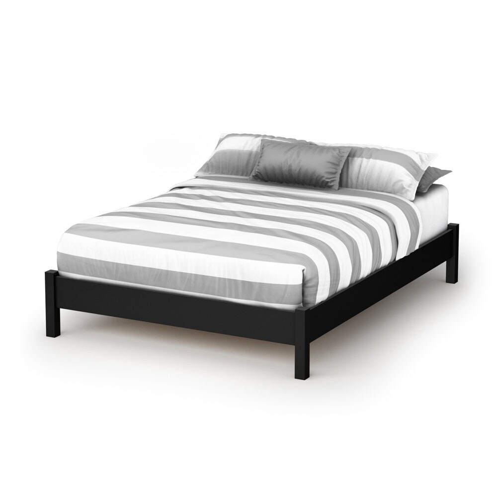 South Shore Furniture Step One Pure Black Full Composite Platform Bed ...