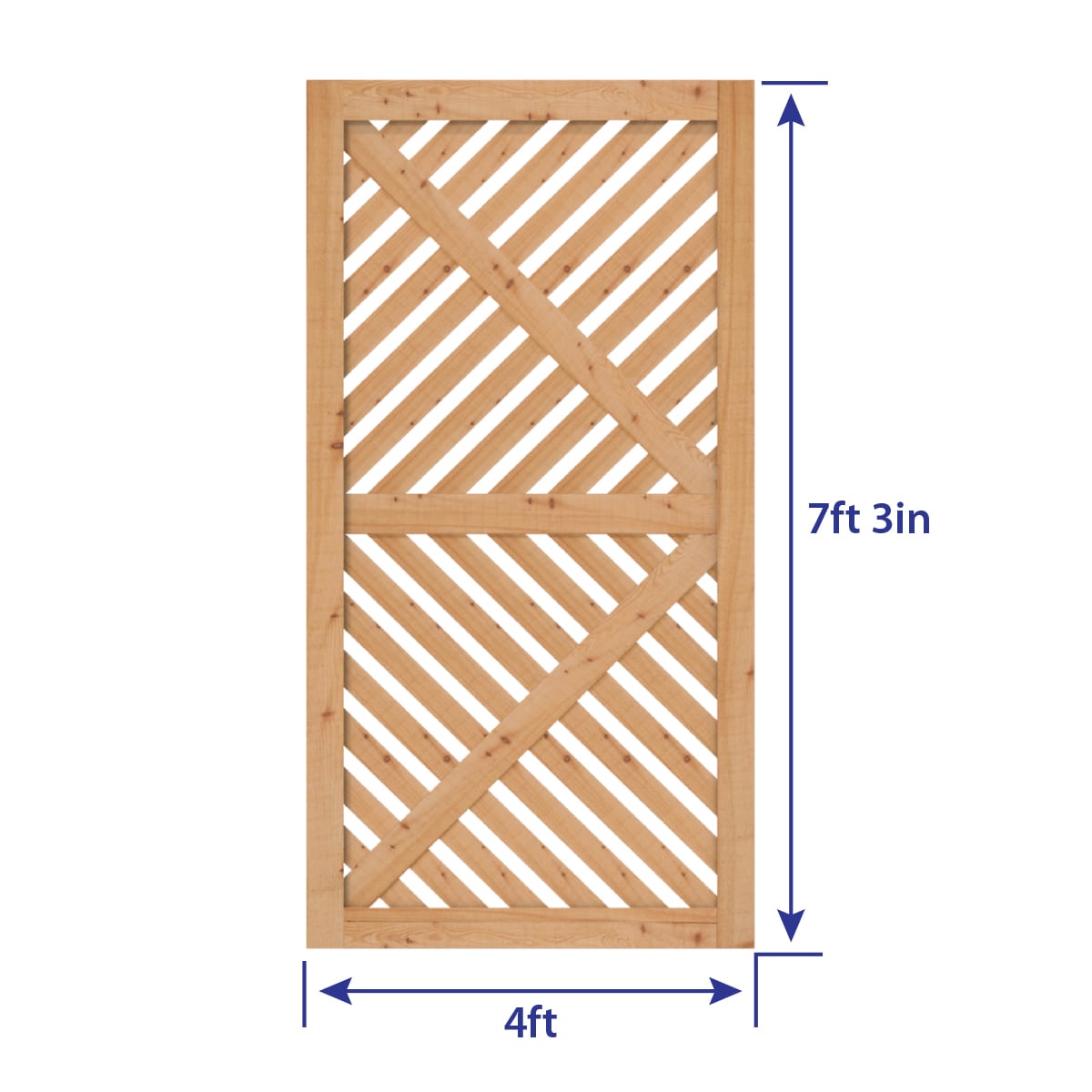 16-1/2in x 8ft Redwood Privacy Lattice Fence Topper at