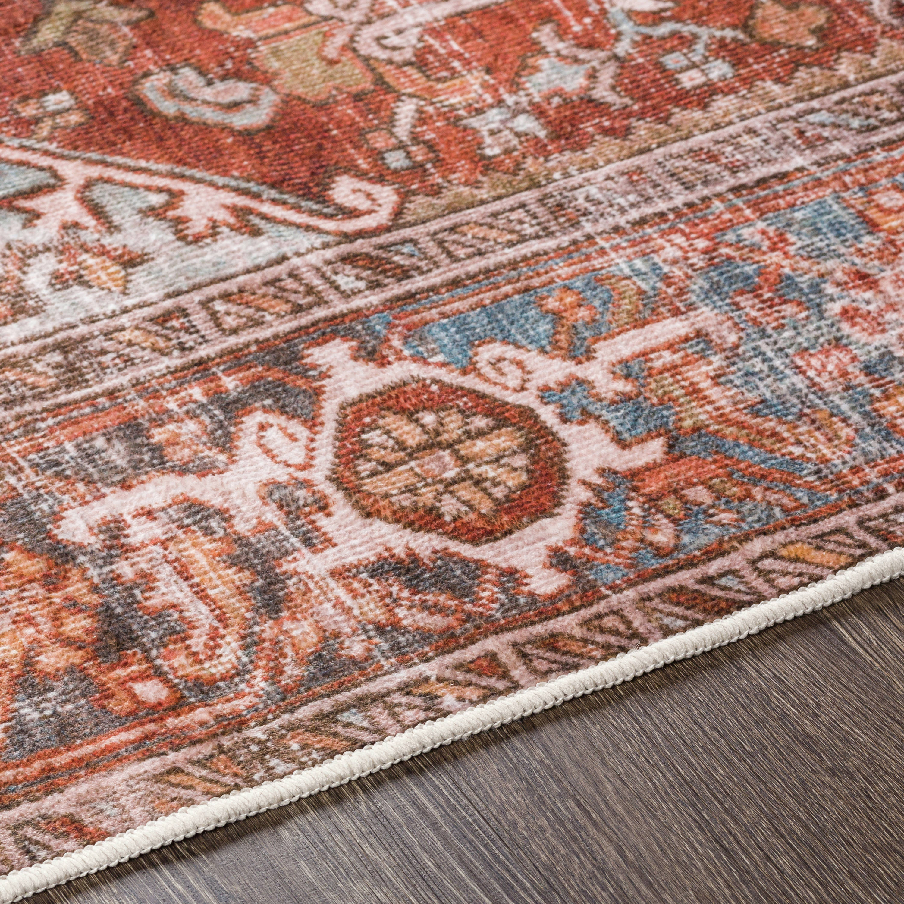 Surya Lavable 3 X 4 (ft) Burnt Orange Indoor Medallion Oriental Area Rug in  the Rugs department at