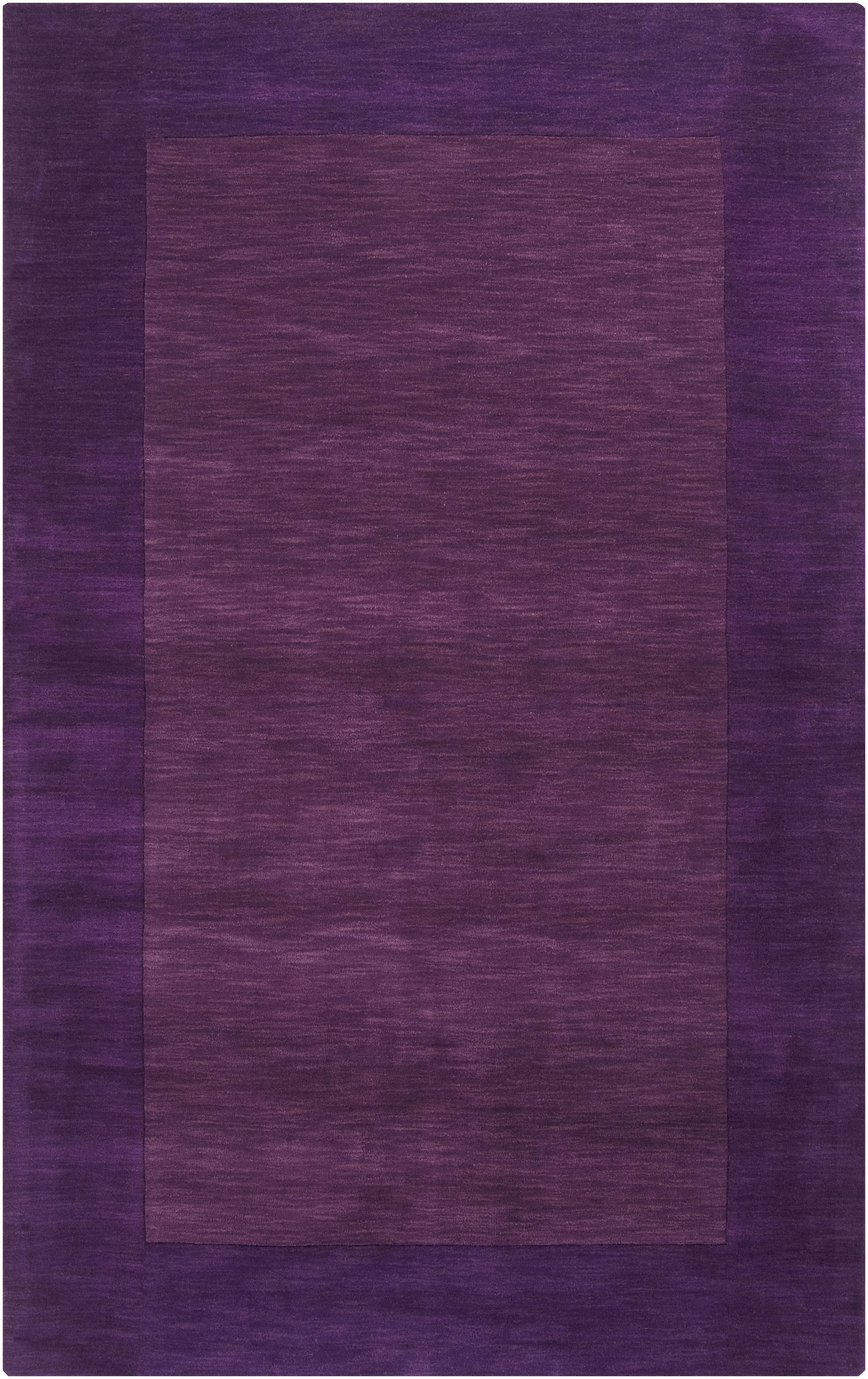 Livabliss M349-7696 Mystique 8 x 10 (ft) Loomed Wool Eggplant Rectangular Indoor Solid Area rug