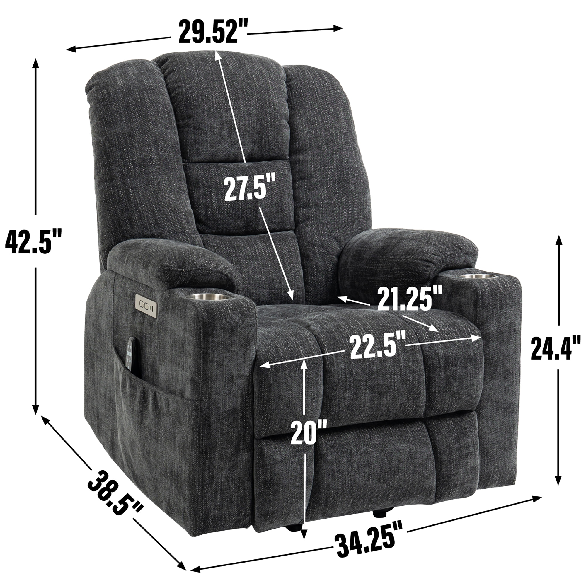 Clihome W50-ZO-0490 recliners - View #4
