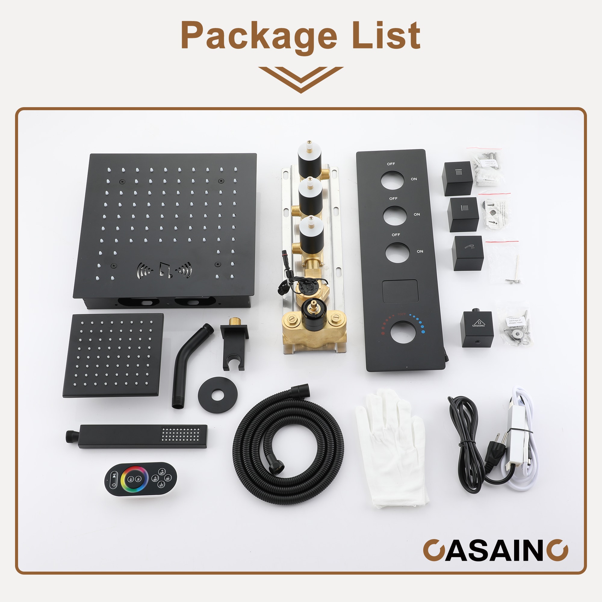 CASAINC KCHS0018-LEDMB Showerhead-Bar-Panels - View #6
