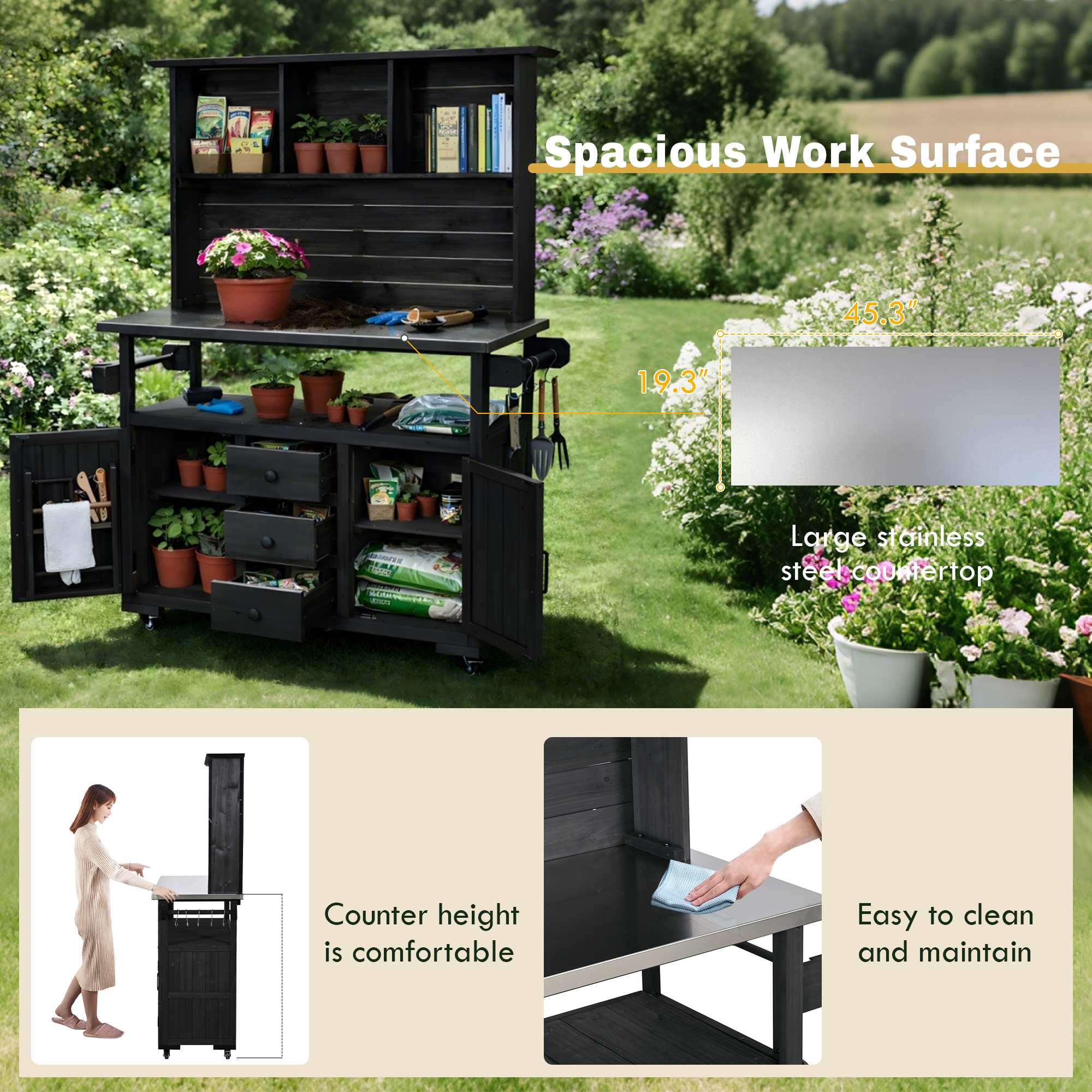 Vynxaria LESX3854DJGTHWP002 Potting-Benches - View #7