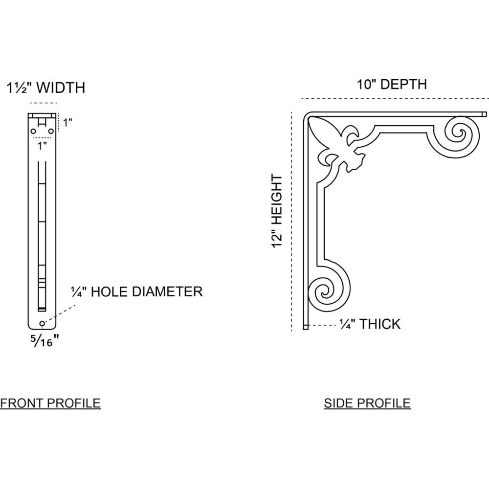 Ekena Millwork BKTM01X10X12SFLAWS Mending-Plates-Brackets-Braces - View #2