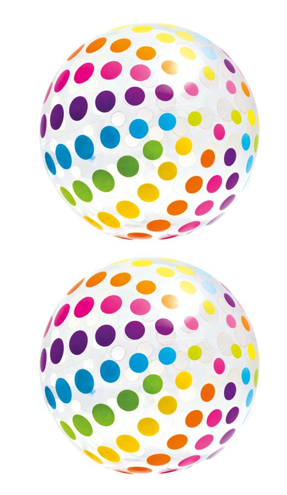 Intex 44525 2-Pack Rainbow Swimming Pool Toss Balls