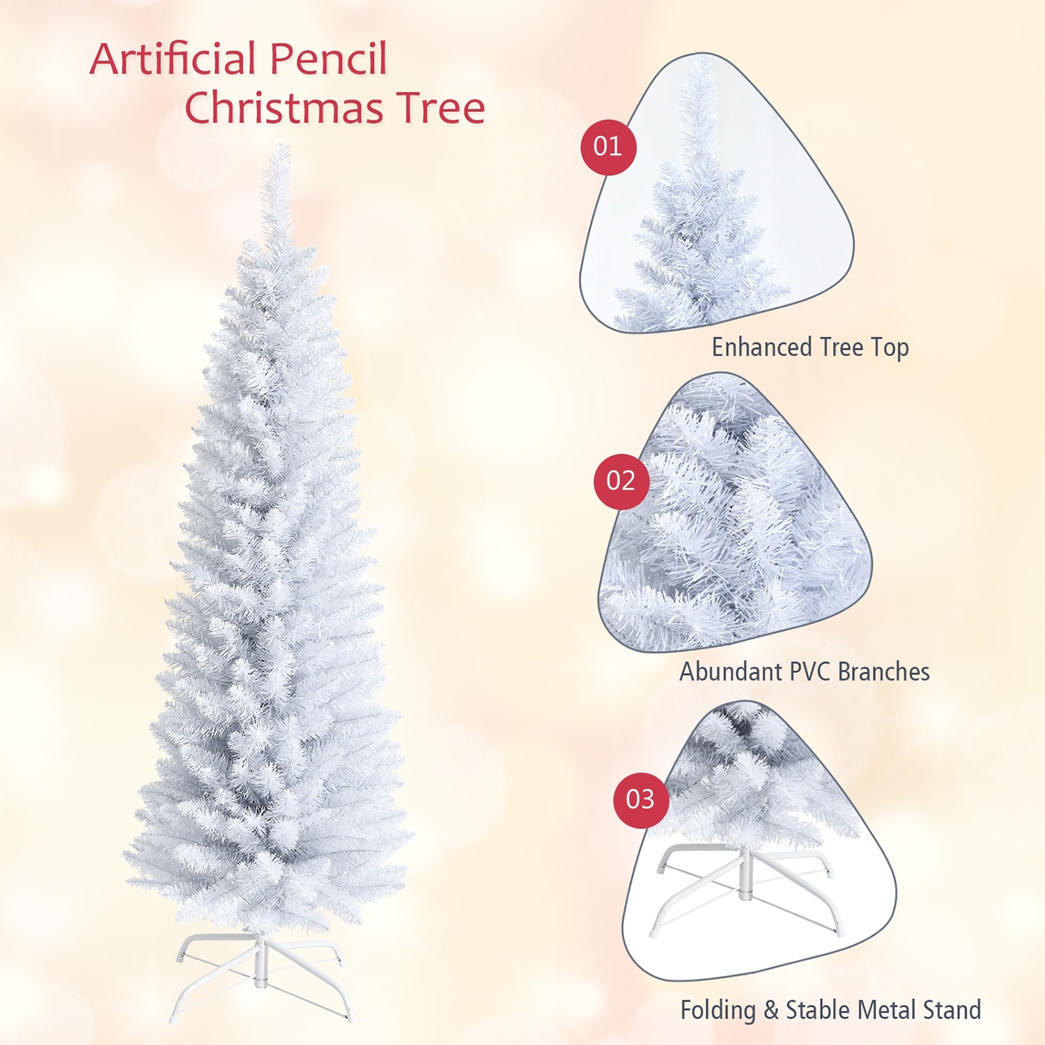 WELLFOR HYG23610 Artificial-Christmas-Trees - View #5