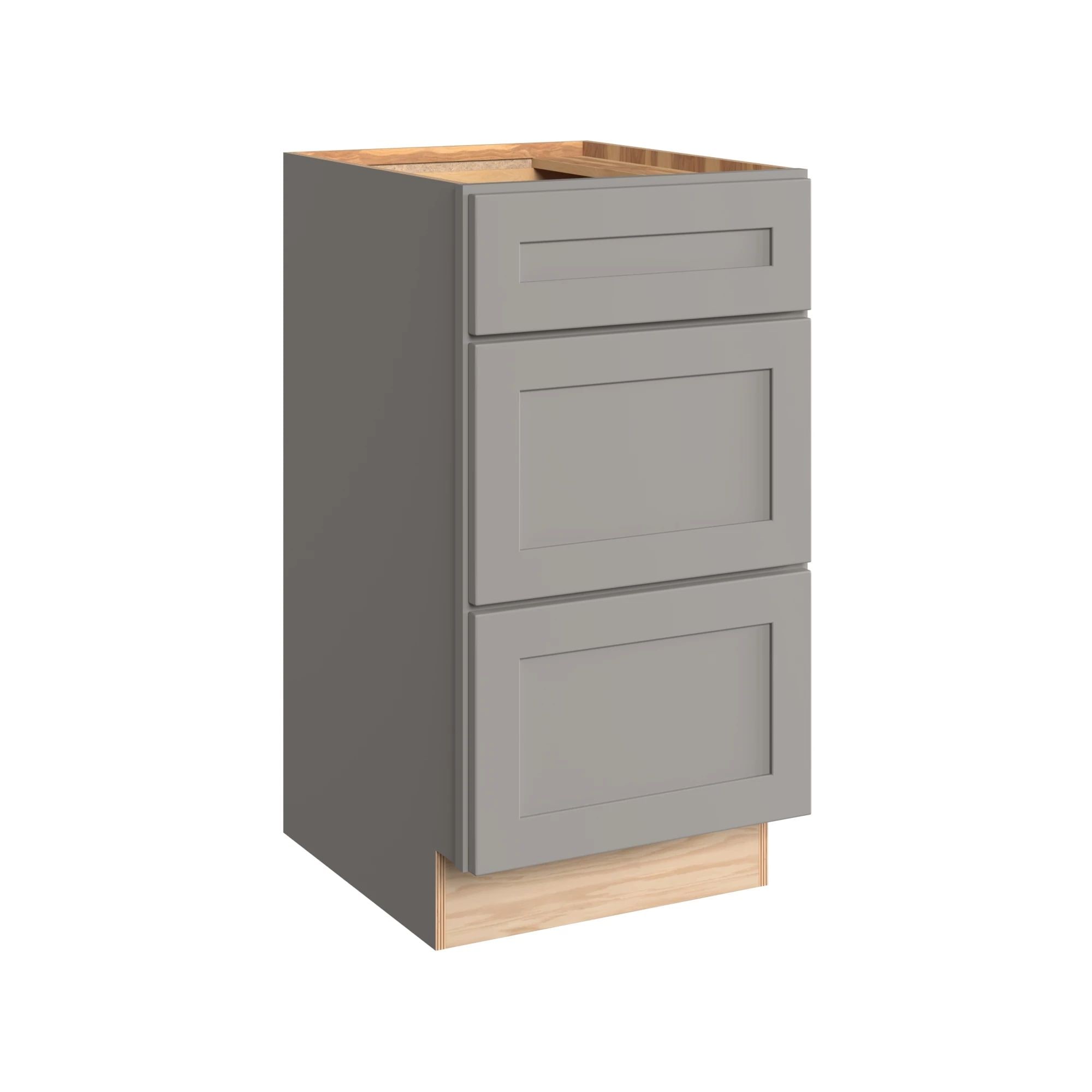 KraftMaid Momentum VBD182134.3G81 Deveron 18-in Pebble Grey Bathroom Vanity Base Cabinet without Top