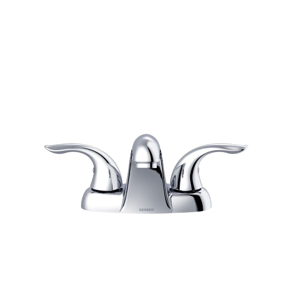 Gerber Viper Two Handle Centerset Bathroom Sink Faucet in Chrome