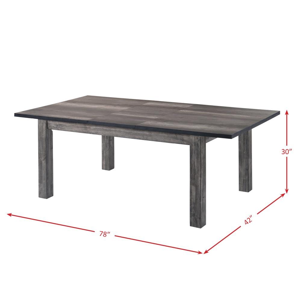 Grayson Gray Oak 6-Piece Dining Set with Padded Seats