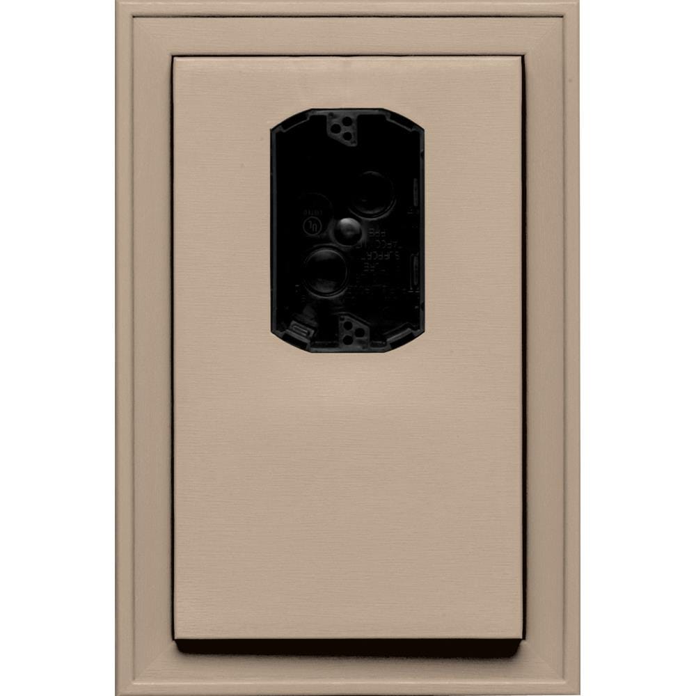 Builders Edge 130120005023 8.125-in x 12-in Wicker Vinyl Electrical Mounting Block