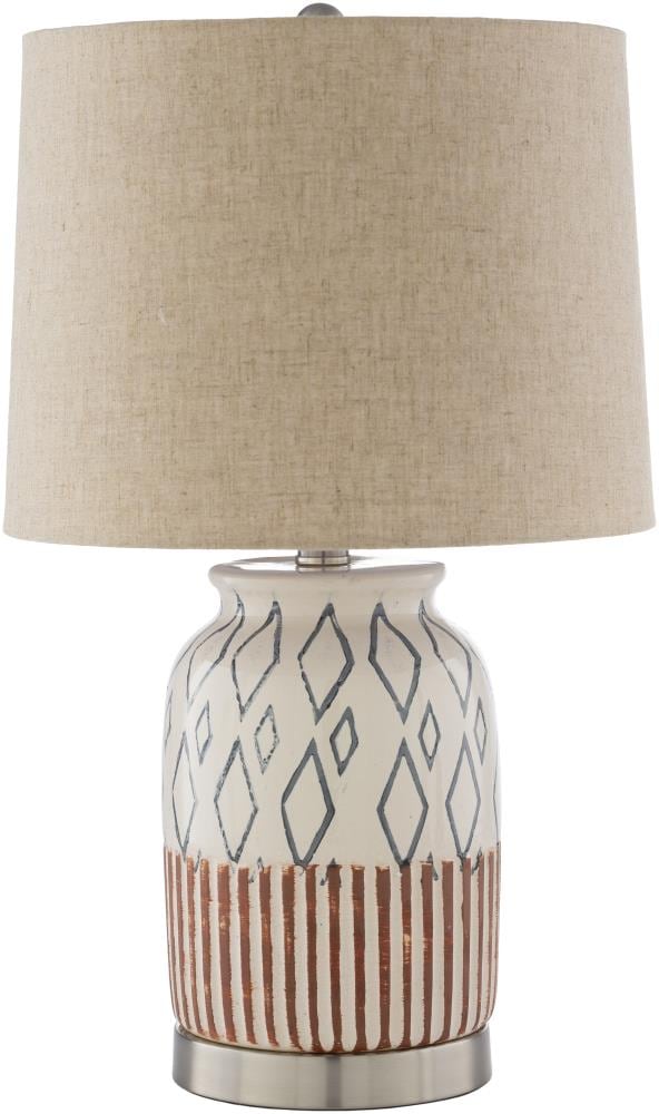 Livabliss OSB-001 Osborne 21-in Multi-Color Rotary socket Table Lamp with Linen Shade