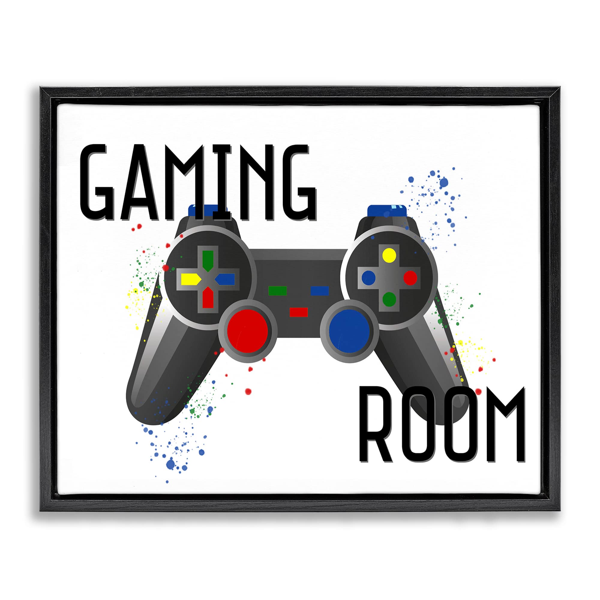 Stupell Industries BS-046-FFB-16X20 Gaming Room Modern Controller Floating Frame design by Kim Allen