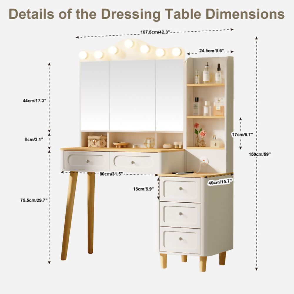 HomLux LW-W3767S00001 Bedroom-Vanities - View #2