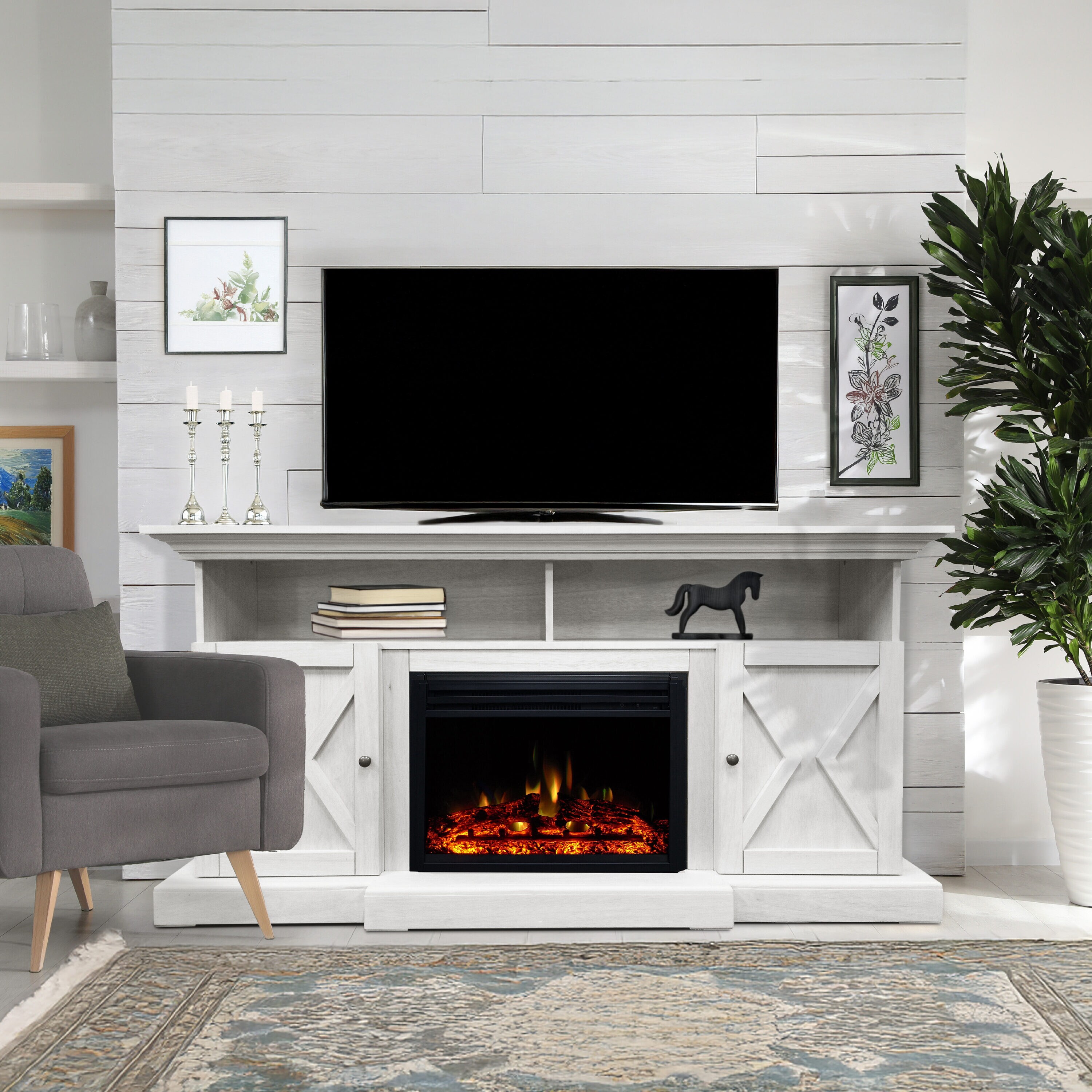 Cambridge CAM6215-1WHTLG3 Electric-Fireplaces - View #6