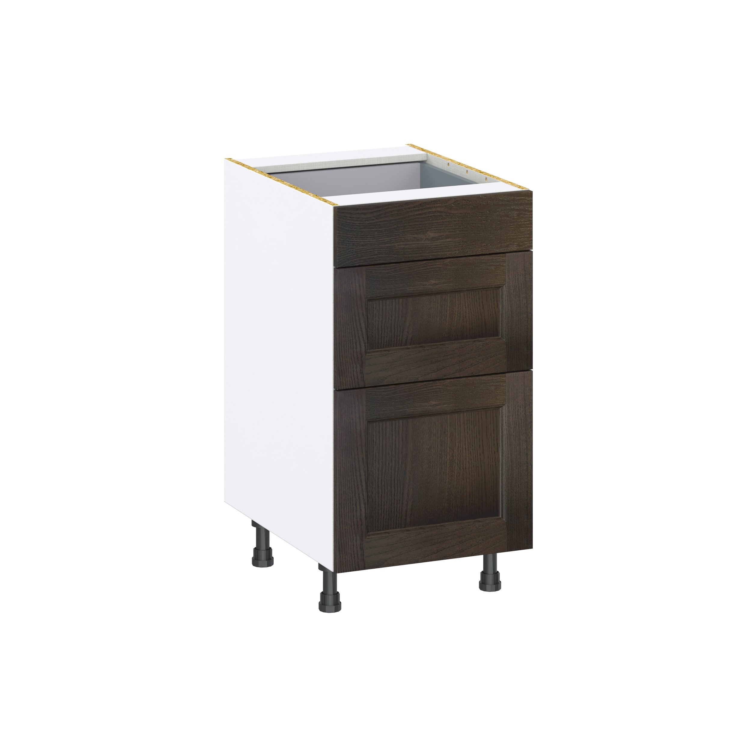Hugo&Borg Montclaire 18-in W x 34.5-in H x 24-in D Wood 3-Drawer Base Fully Assembled Cabinet (Recessed Panel Style)