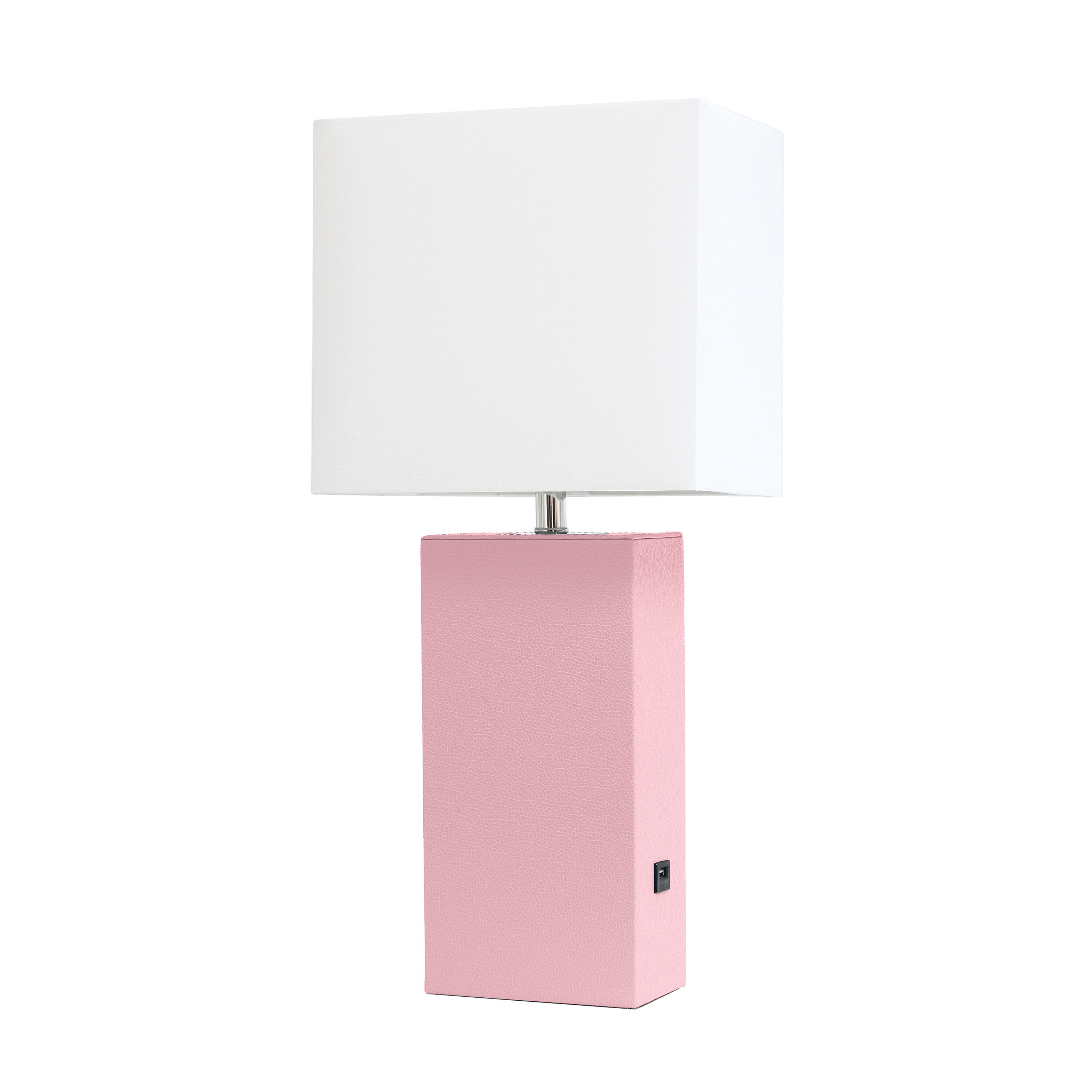 Lalia Home LHT-3012-PN Lexington 21-in Pink On/Off switch Table Lamp with Fabric Shade