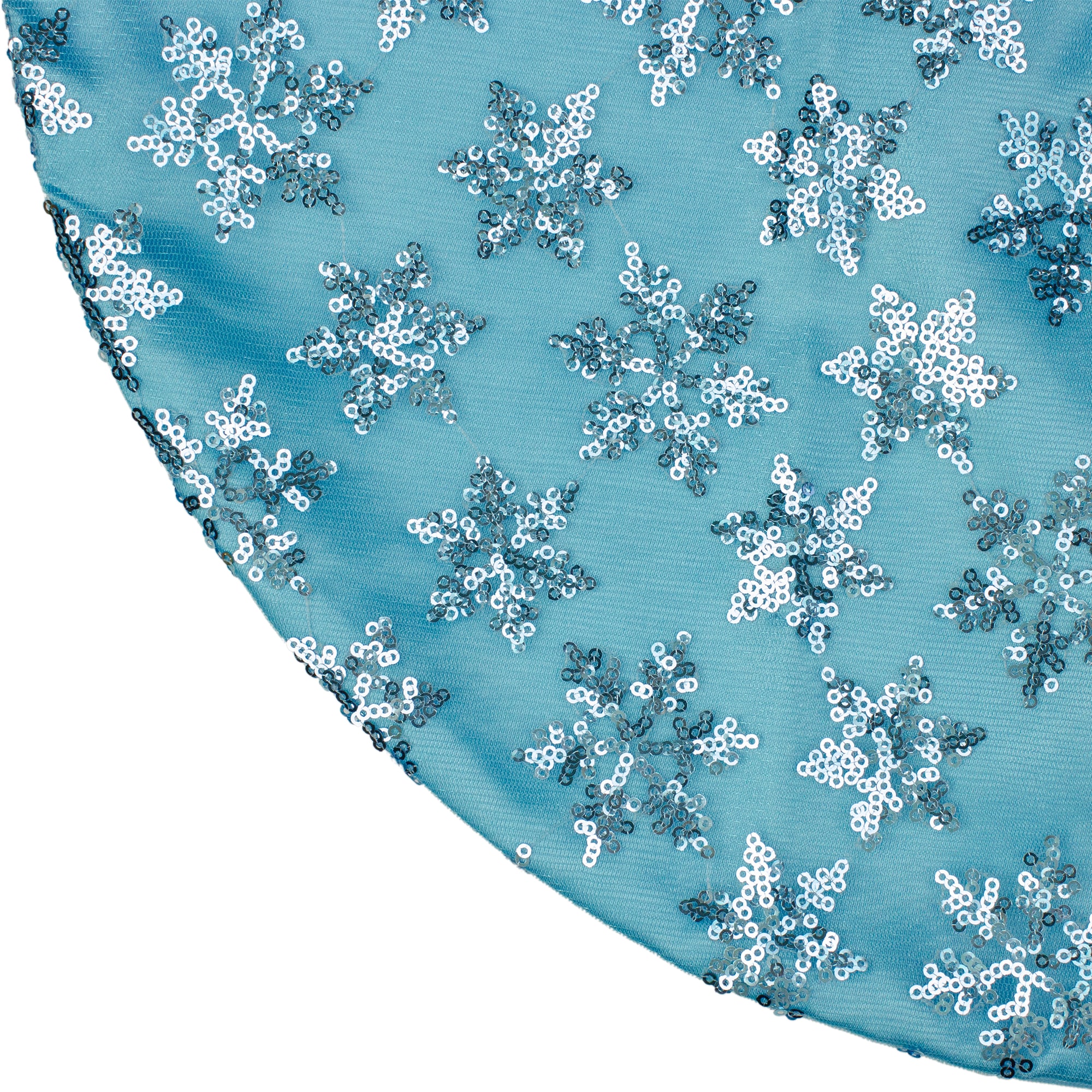 Blue Tree Skirt With Snowflakes 