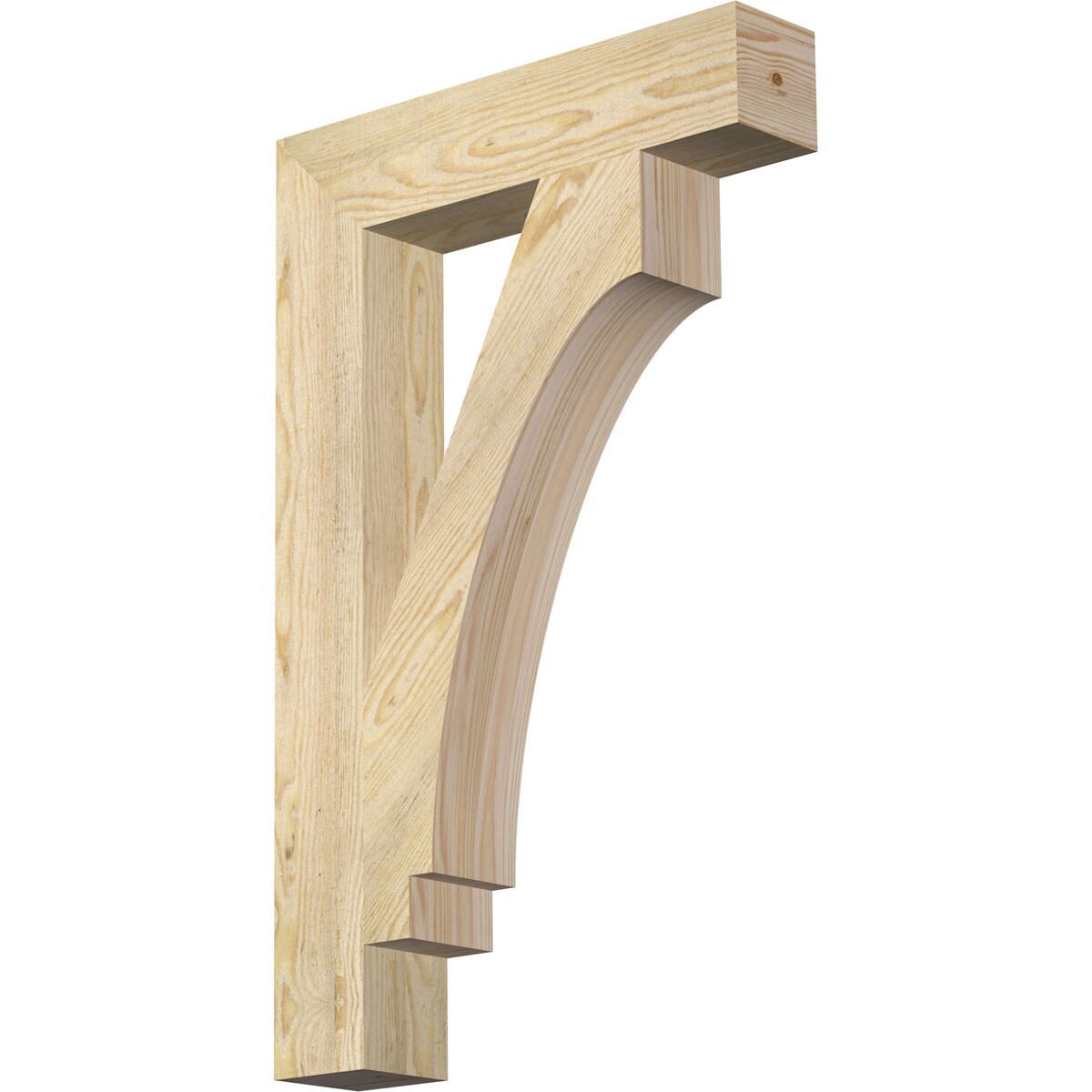 Ekena Millwork BKT04X20X32IMP05RDF Imperial Block Rough Sawn 4-in x 20-in x 32-in Douglas fir Brown Wood Standard bracket